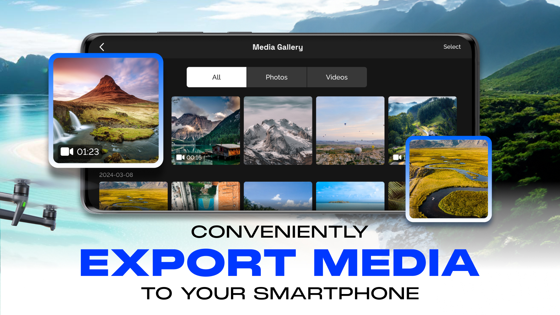 اسکرین شات 6 برنامه Go Fly Drone Remote Controller