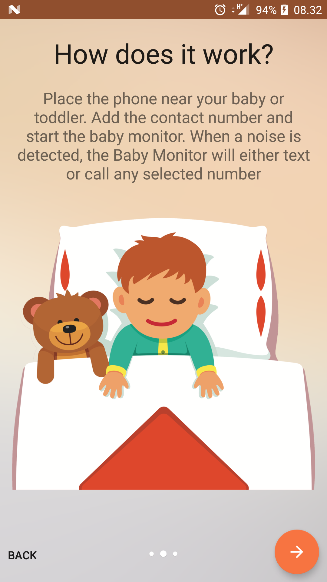 اسکرین شات 2 برنامه Baby Monitor