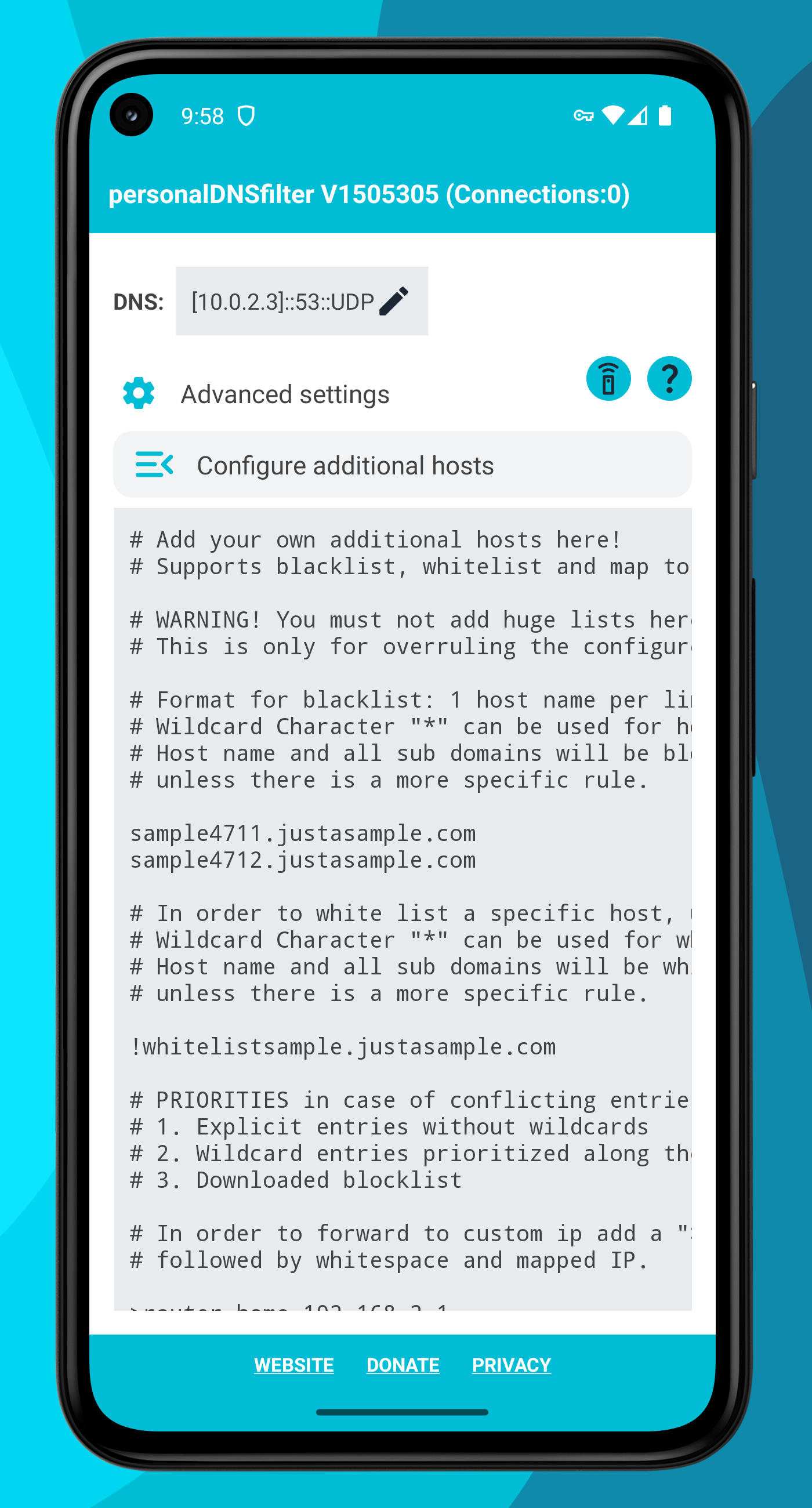 اسکرین شات 5 برنامه personalDNSfilter