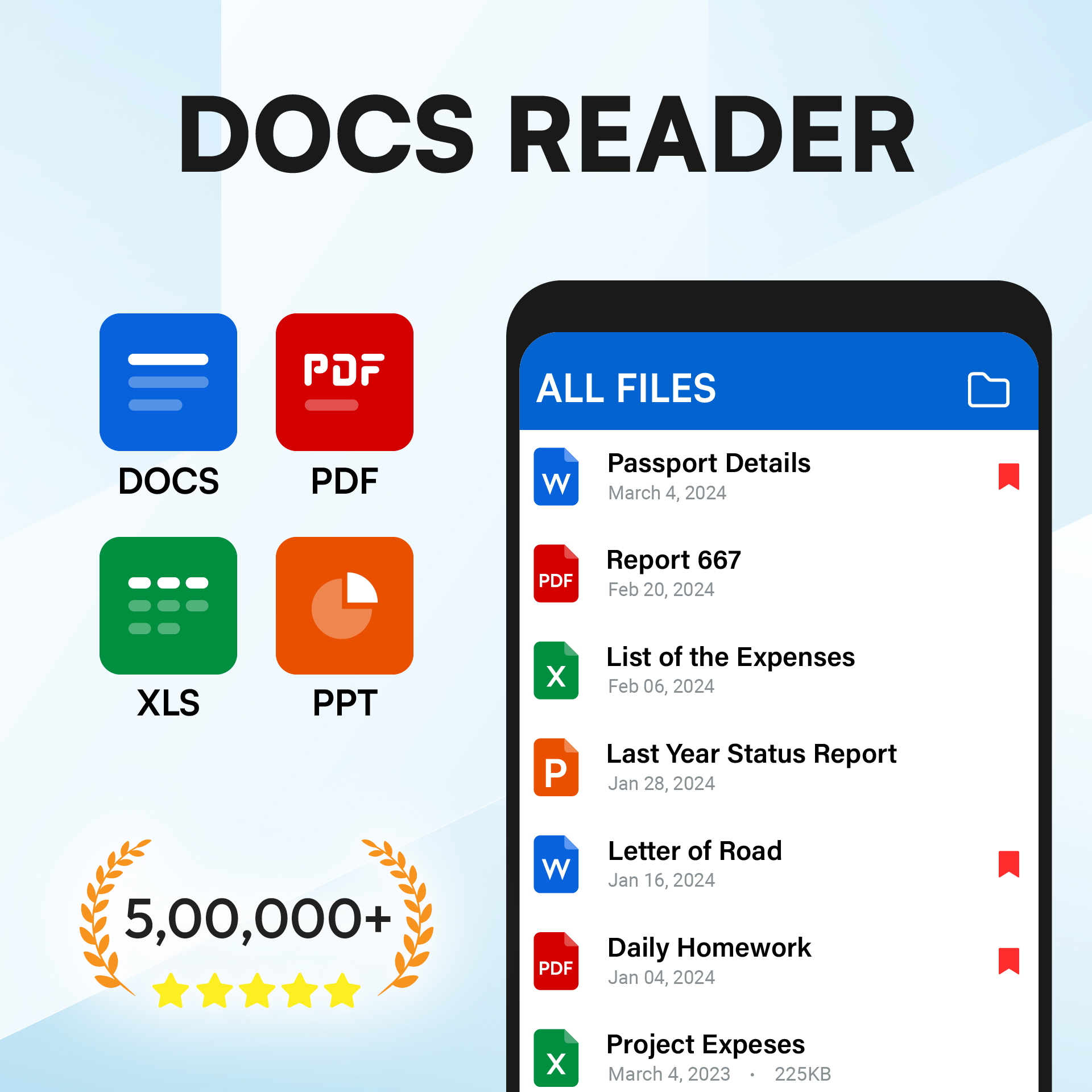 اسکرین شات 1 برنامه Docs Reader - Docx, Excel, PPT
