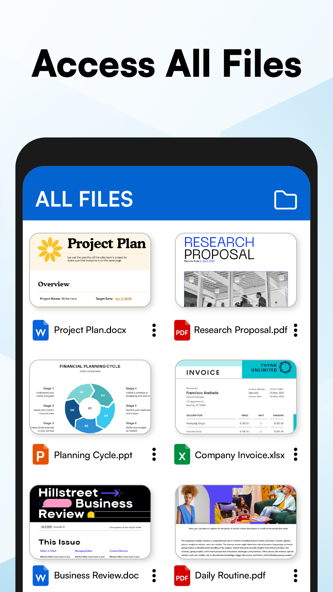 اسکرین شات 3 برنامه Docs Reader - Docx, Excel, PPT