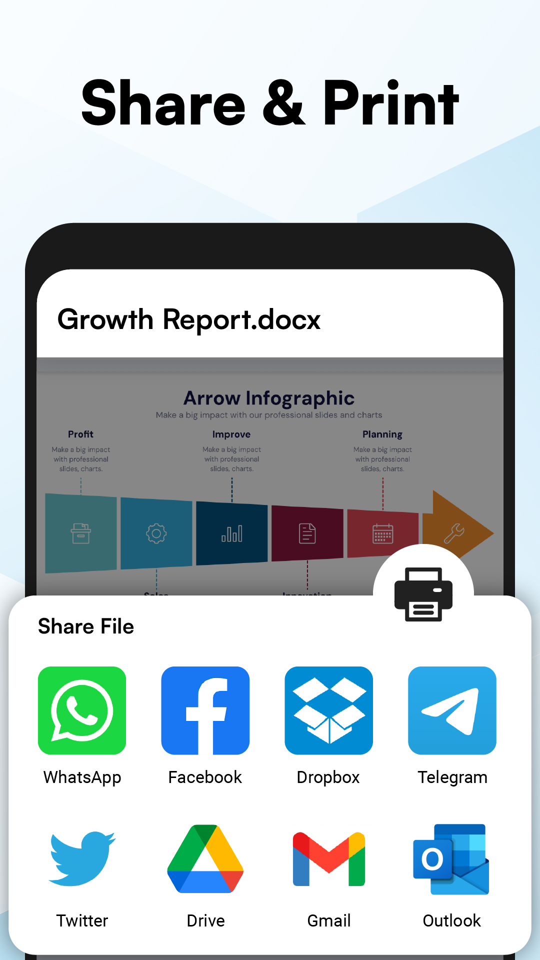 اسکرین شات 4 برنامه Docs Reader - Docx, Excel, PPT
