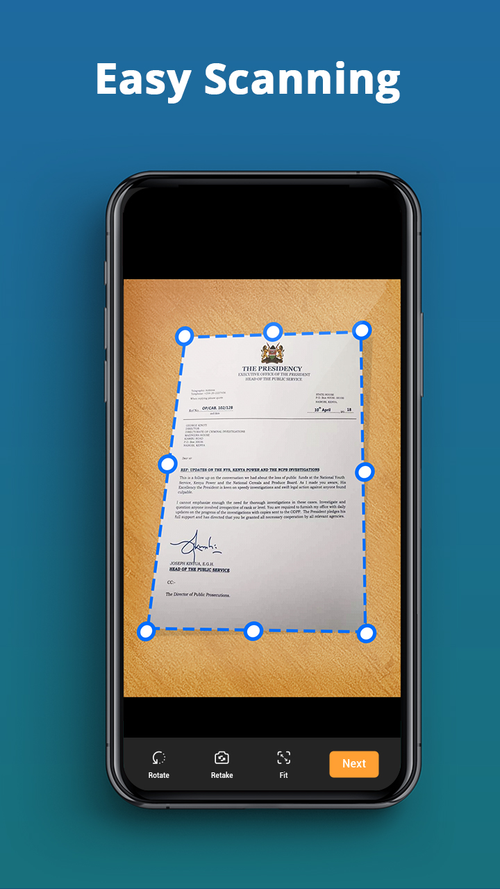 اسکرین شات 1 برنامه Document Scanner - Scan to PDF