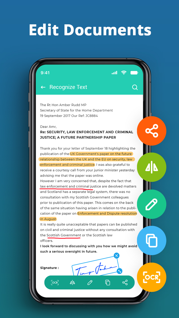 اسکرین شات 2 برنامه Document Scanner - Scan to PDF