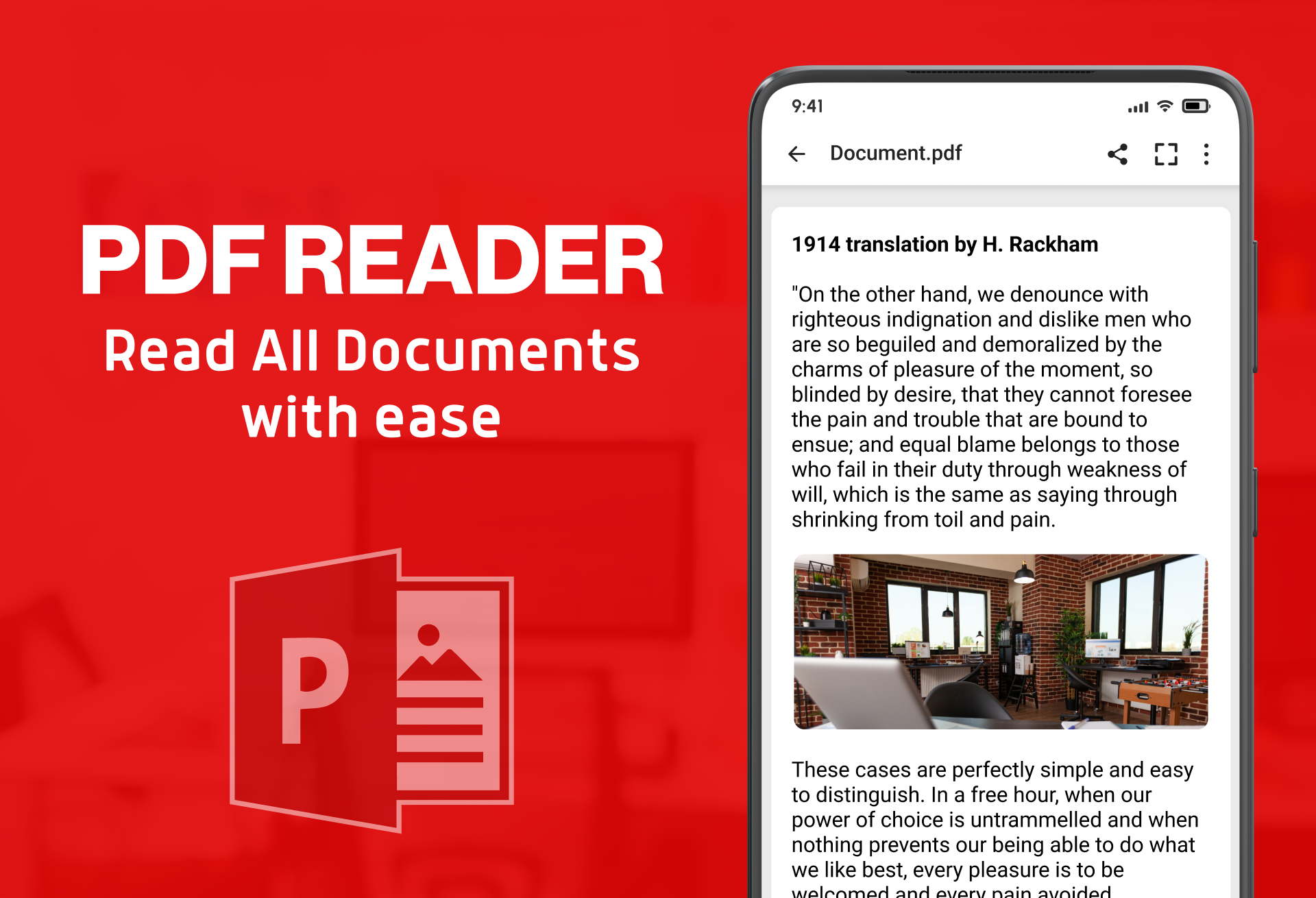 اسکرین شات 2 برنامه Document Reader & Viewer App