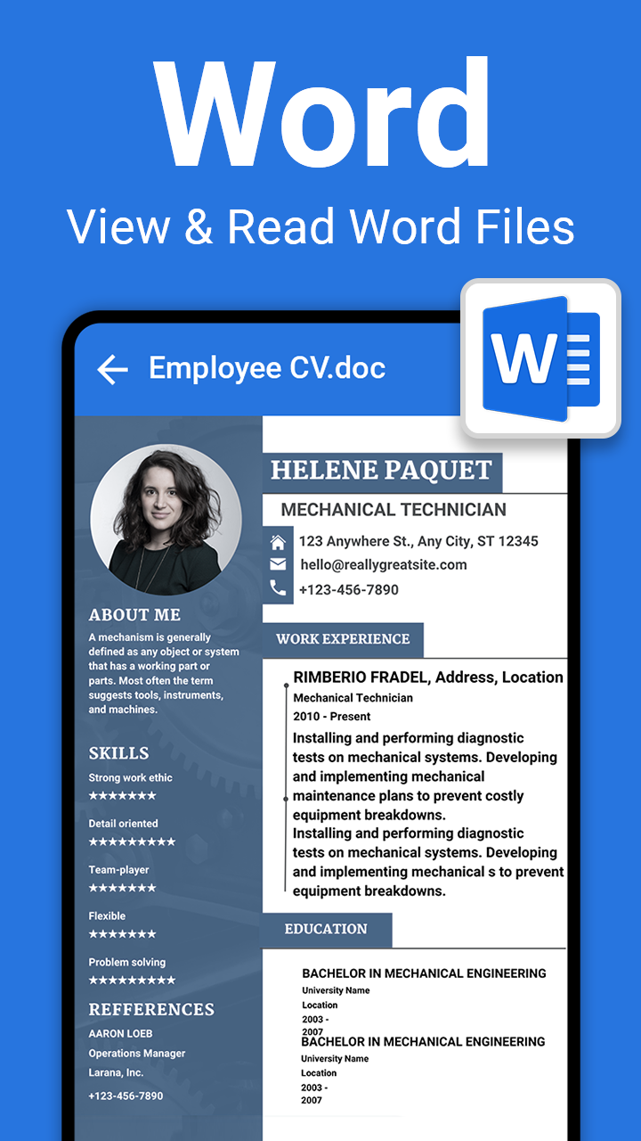 اسکرین شات 3 برنامه All Document Reader - Edit PDF
