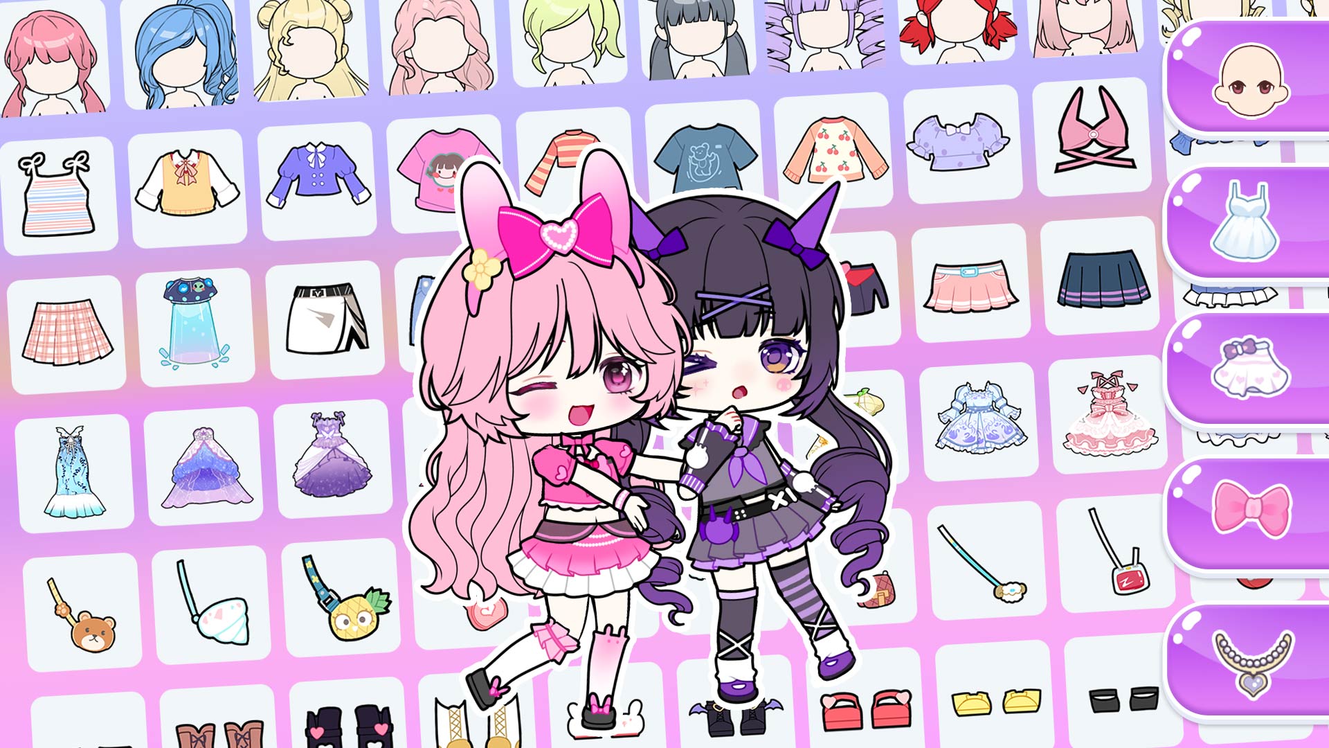 اسکرین شات 1 بازی Doll Makeup: Dress up for kids
