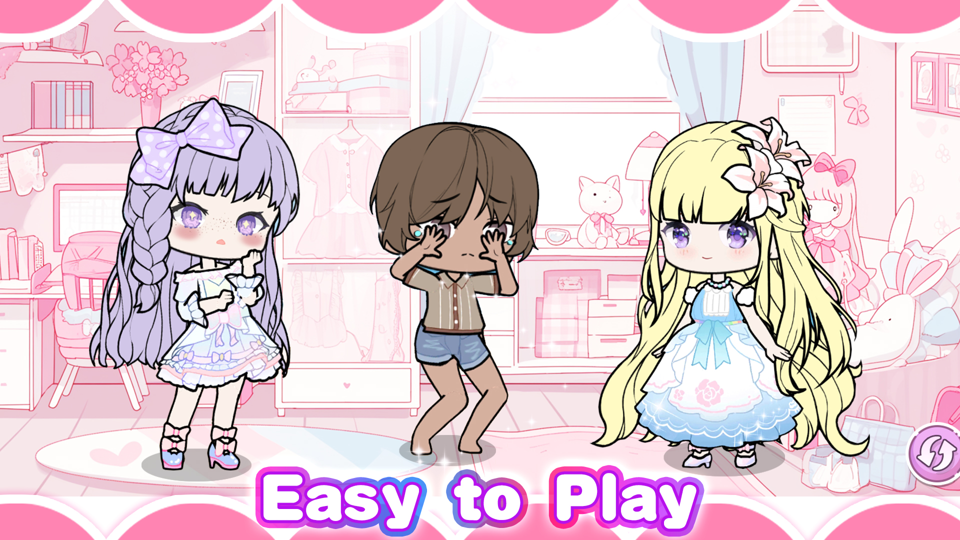 اسکرین شات 6 بازی Doll Makeup: Dress up for kids