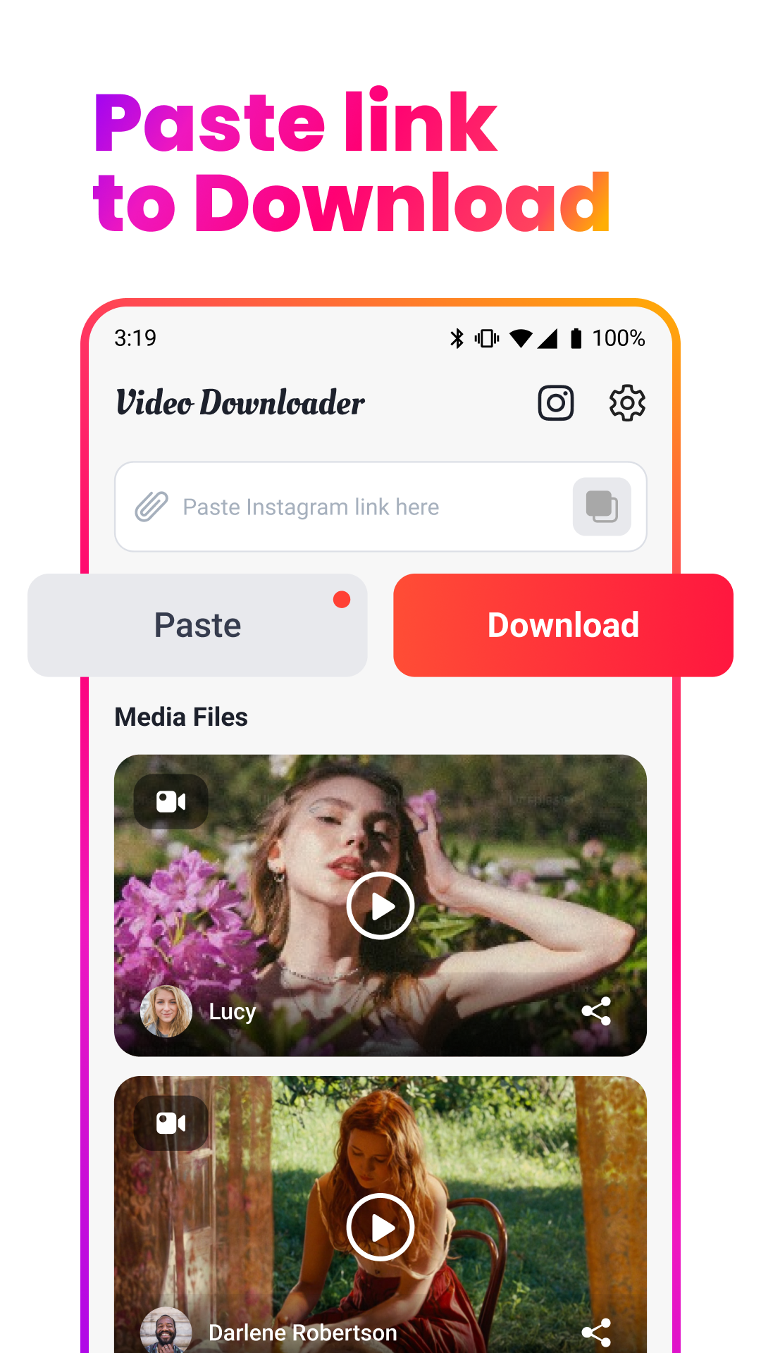 اسکرین شات 2 برنامه Video Downloader for Instagram