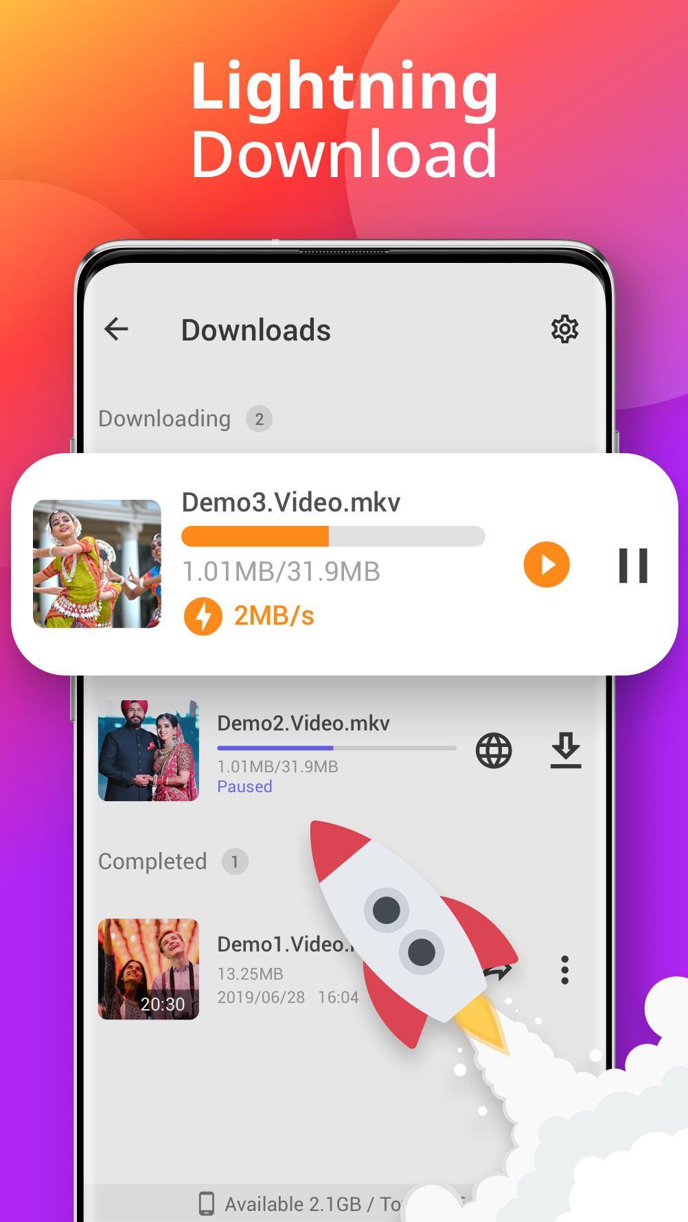 اسکرین شات 3 برنامه Downloader - Video Downloader