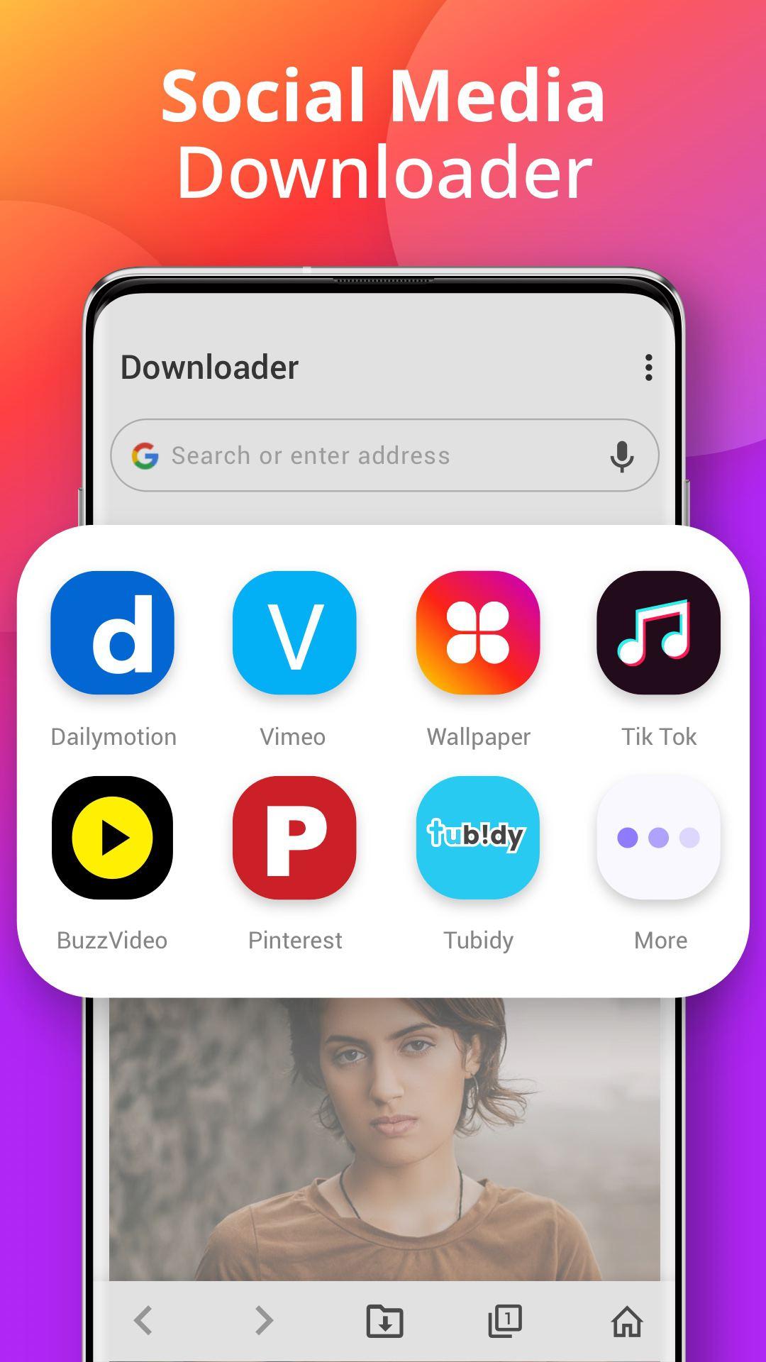 اسکرین شات 1 برنامه Downloader - Video Downloader