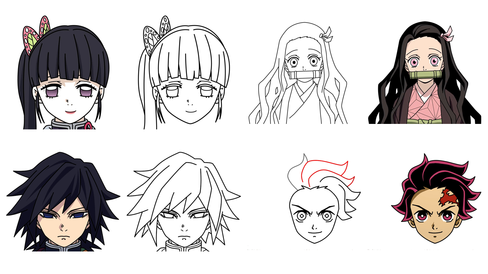 اسکرین شات 1 برنامه How to draw Demon Slayer Anime