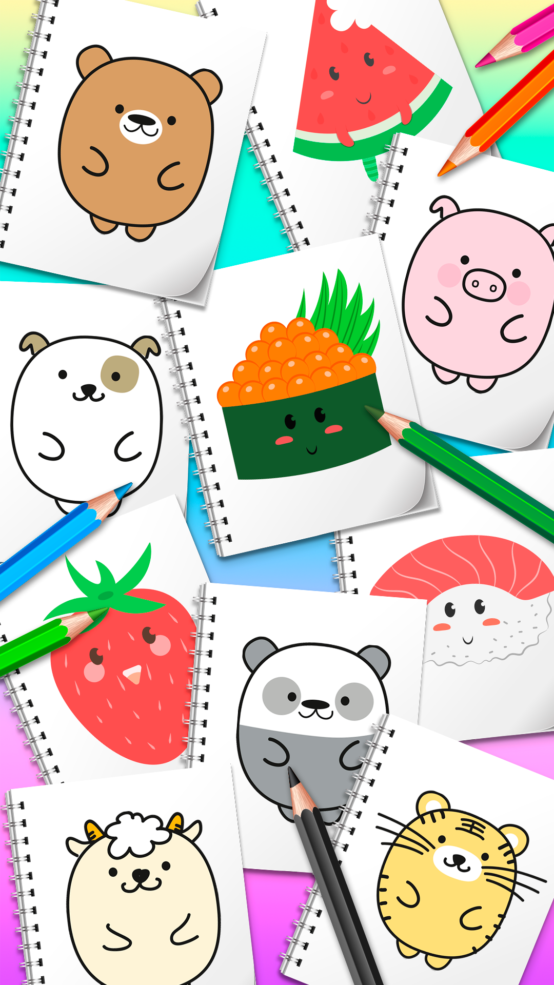 اسکرین شات 2 بازی How To Draw Kawaii: kids games
