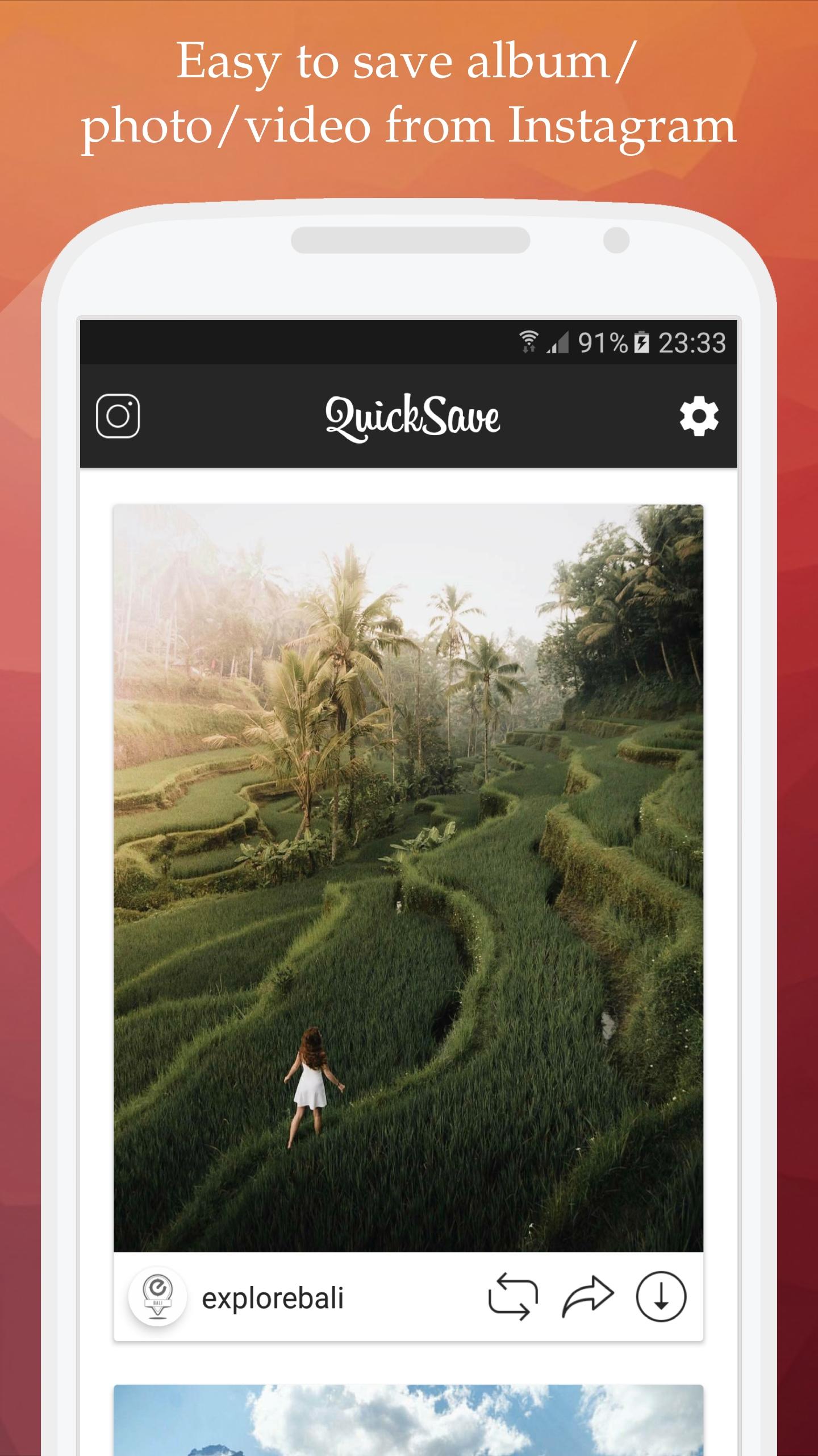 اسکرین شات 1 برنامه QuickSave for Instagram