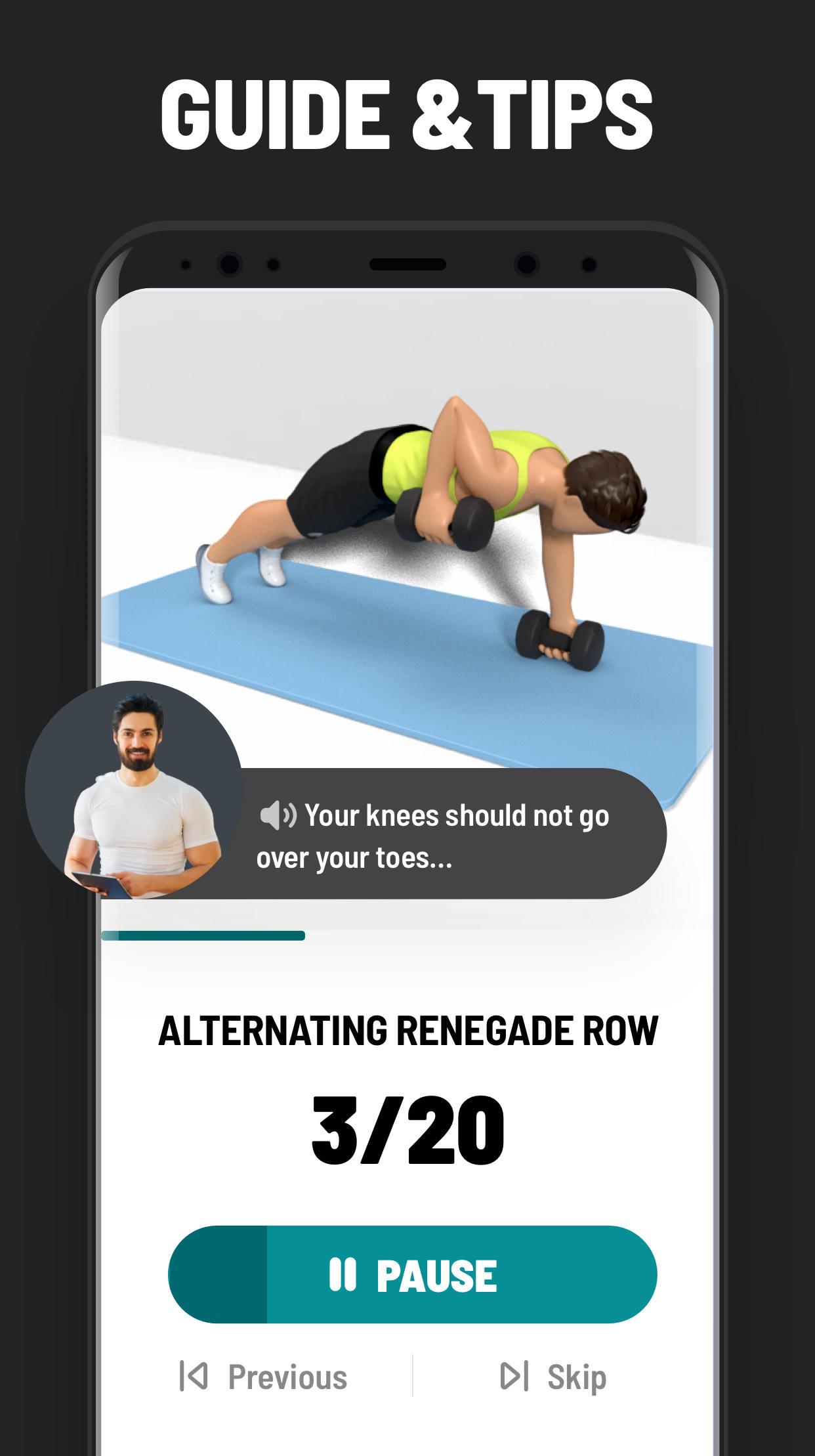 اسکرین شات 5 برنامه Dumbbell Workout at Home