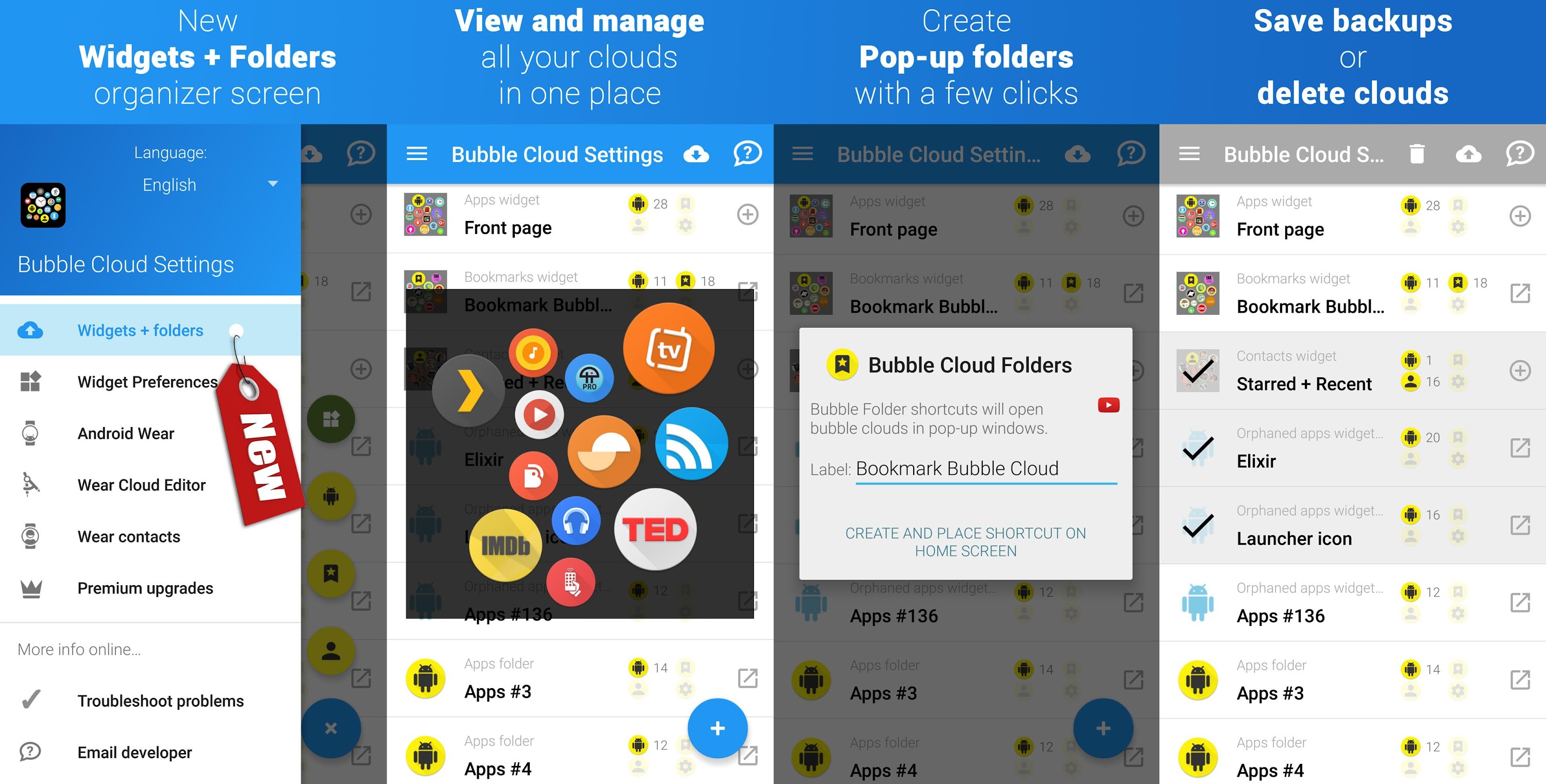اسکرین شات 6 برنامه Bubble Cloud Widgets + Folders