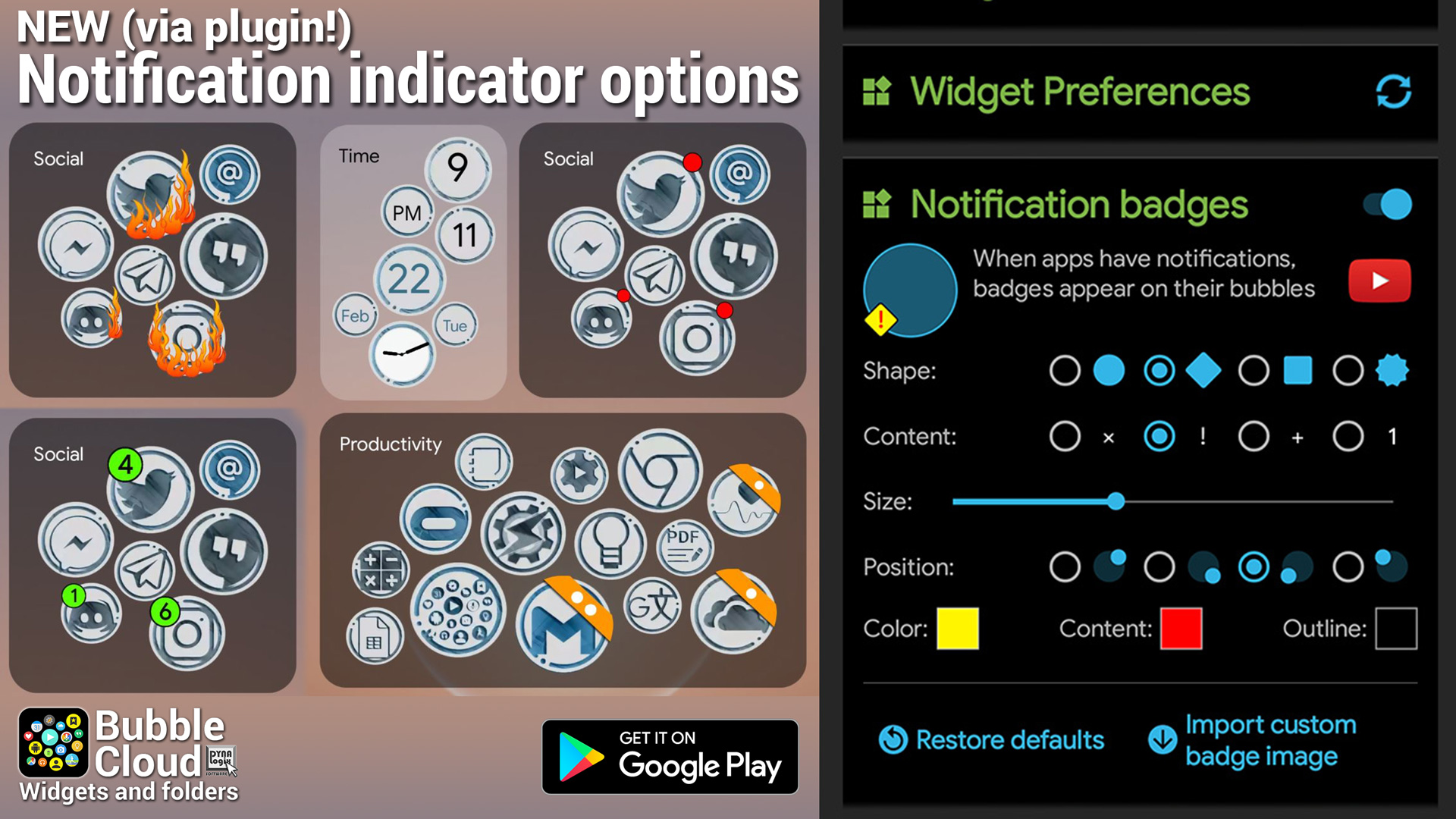 اسکرین شات 2 برنامه Bubble Cloud Widgets + Folders