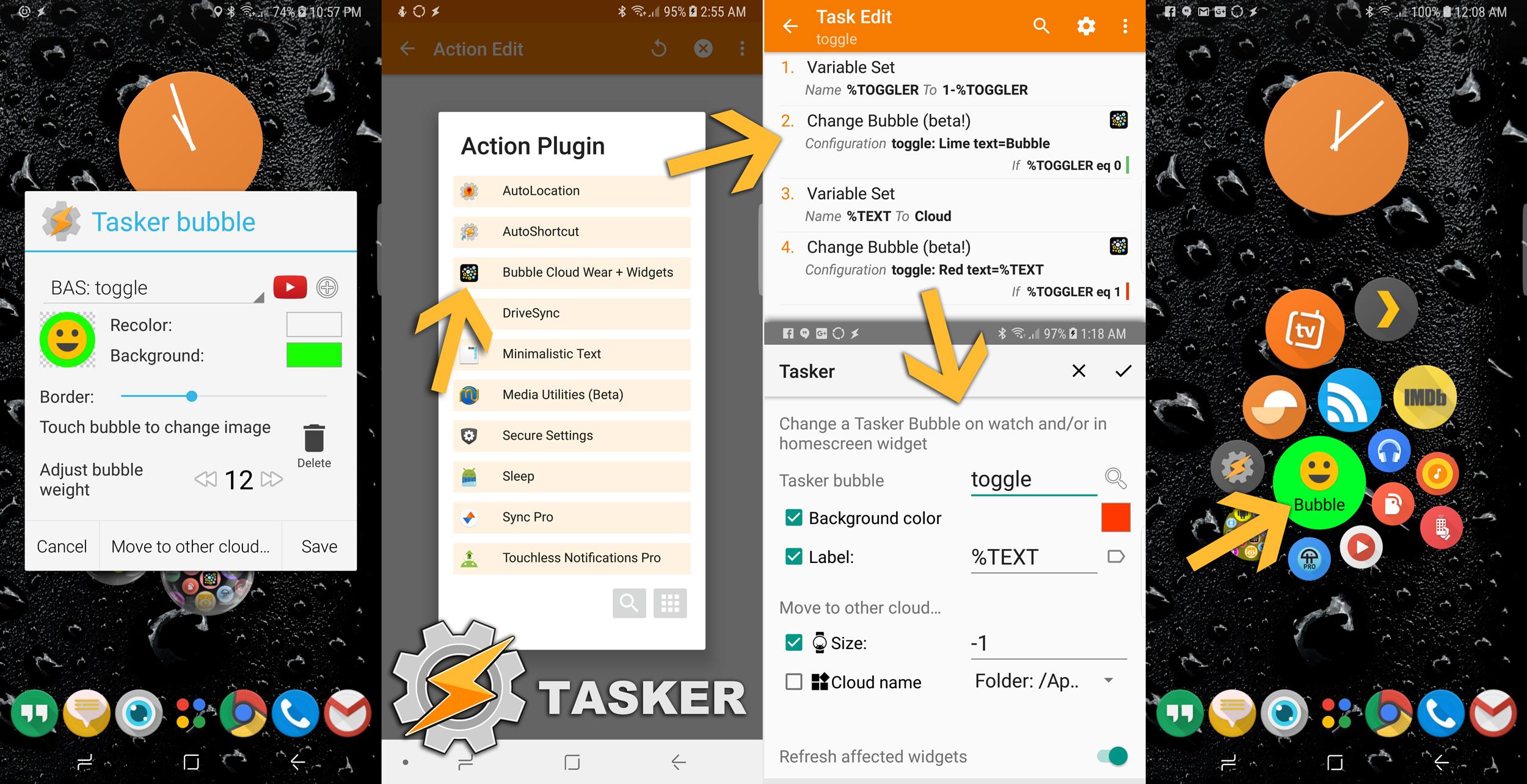 اسکرین شات 7 برنامه Bubble Cloud Widgets + Folders