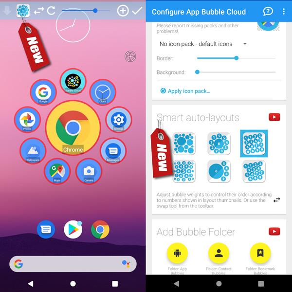 اسکرین شات 5 برنامه Bubble Cloud Widgets + Folders
