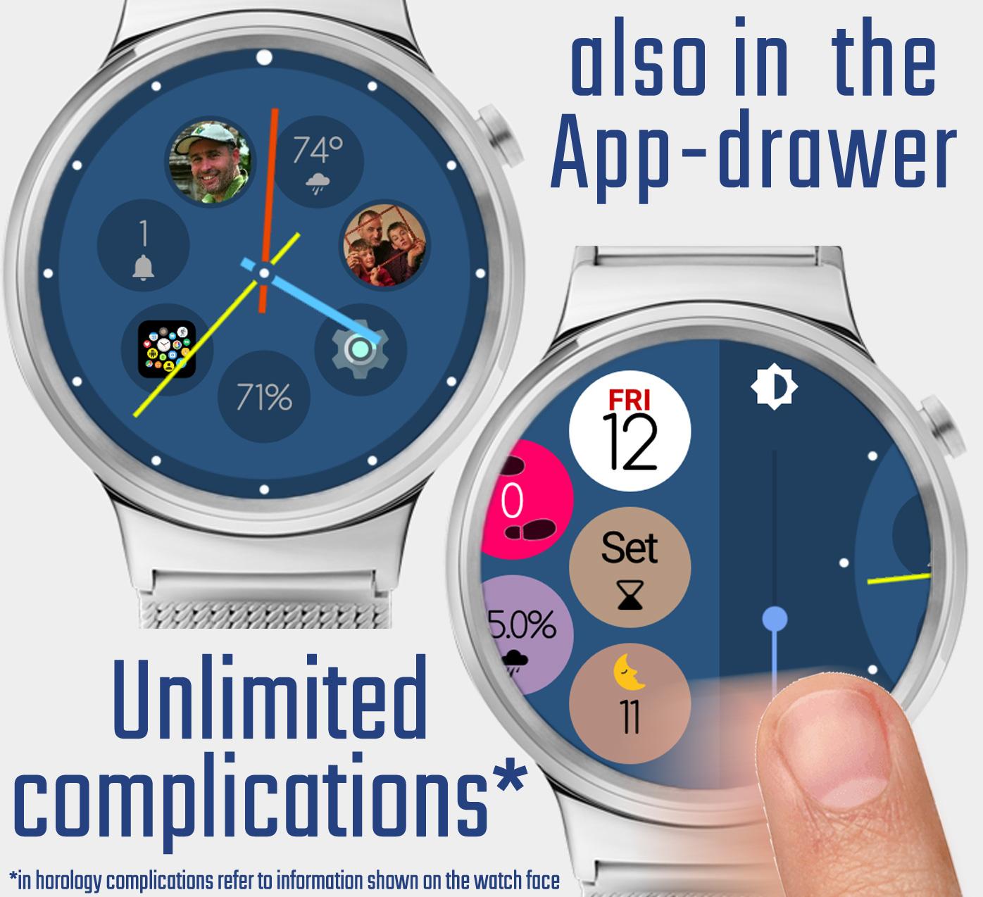 اسکرین شات 6 برنامه Bubble Cloud Wear OS Launcher