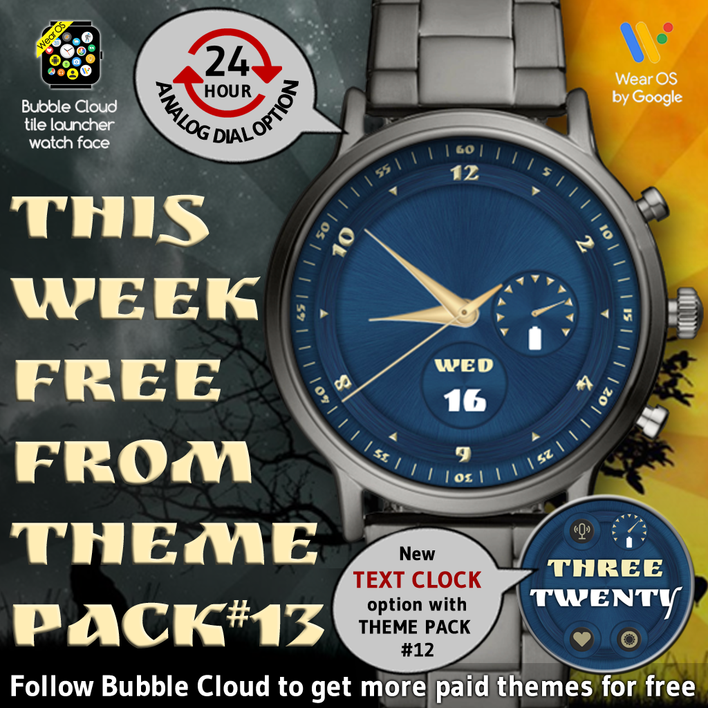 اسکرین شات 1 برنامه Watch Face Theme Bubble Cloud