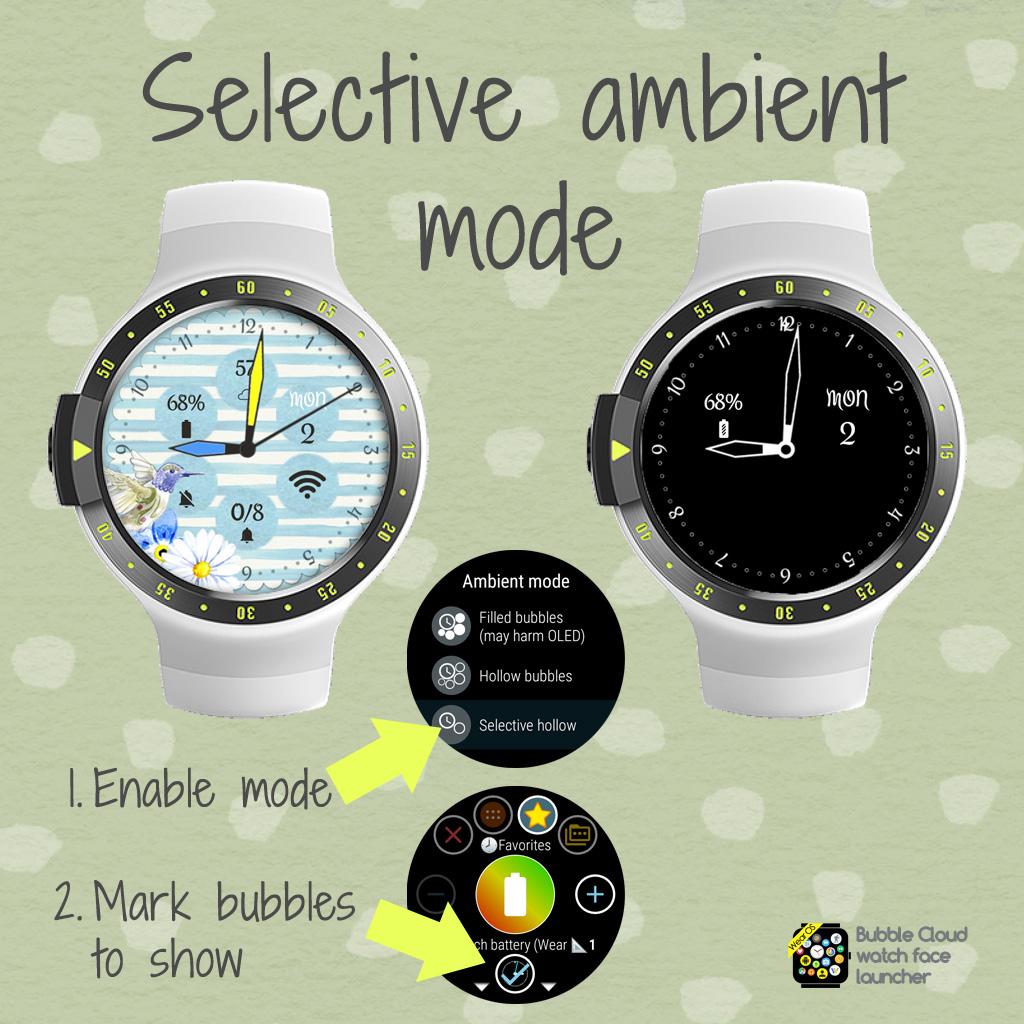 اسکرین شات 7 برنامه Watch Face Theme Bubble Cloud