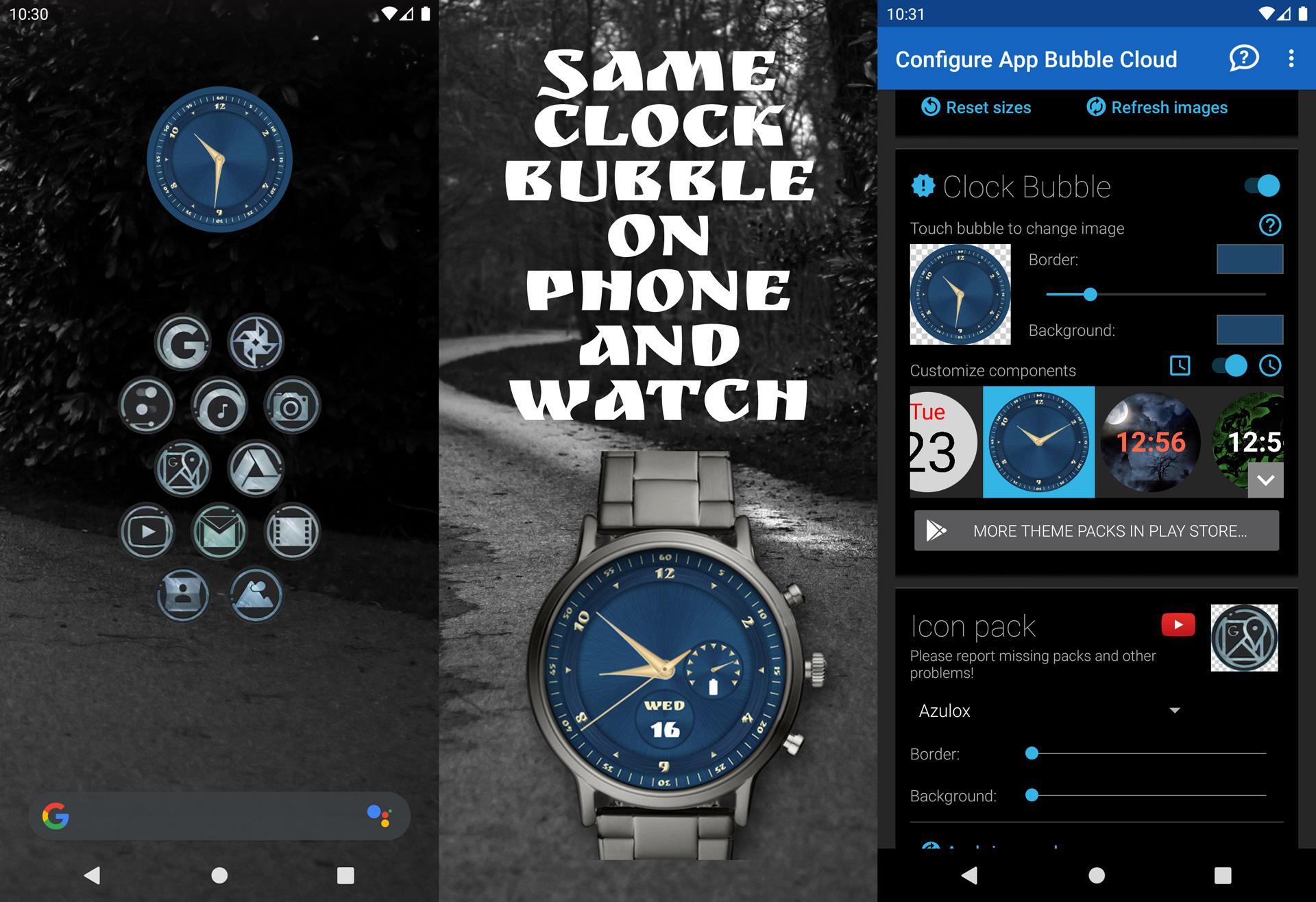اسکرین شات 2 برنامه Watch Face Theme Bubble Cloud