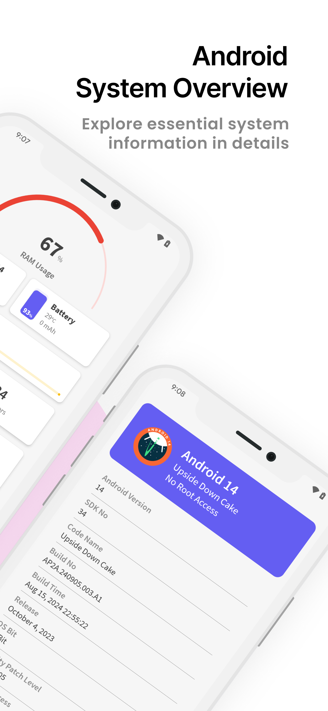 اسکرین شات 2 برنامه Device Info: System & CPU Info