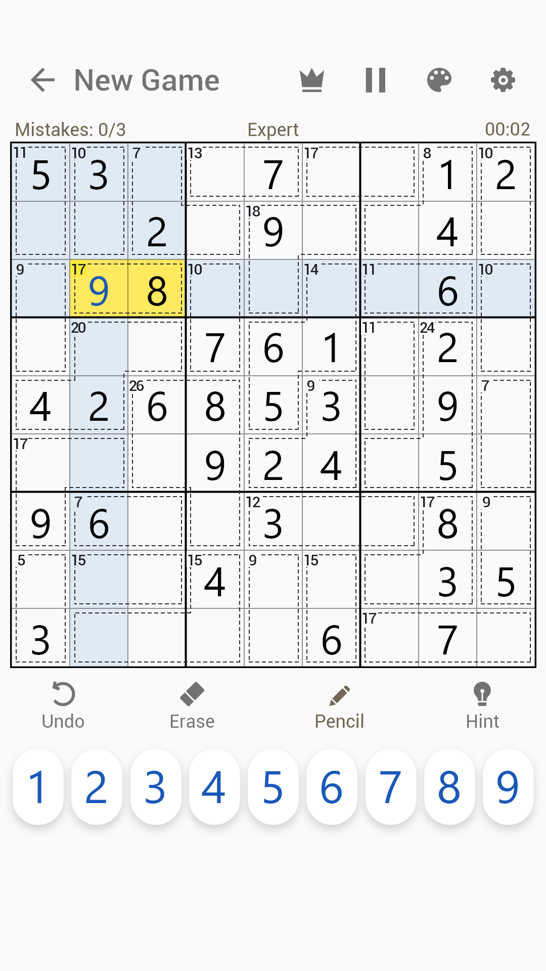 اسکرین شات 1 بازی Killer Sudoku - Sudoku Puzzles