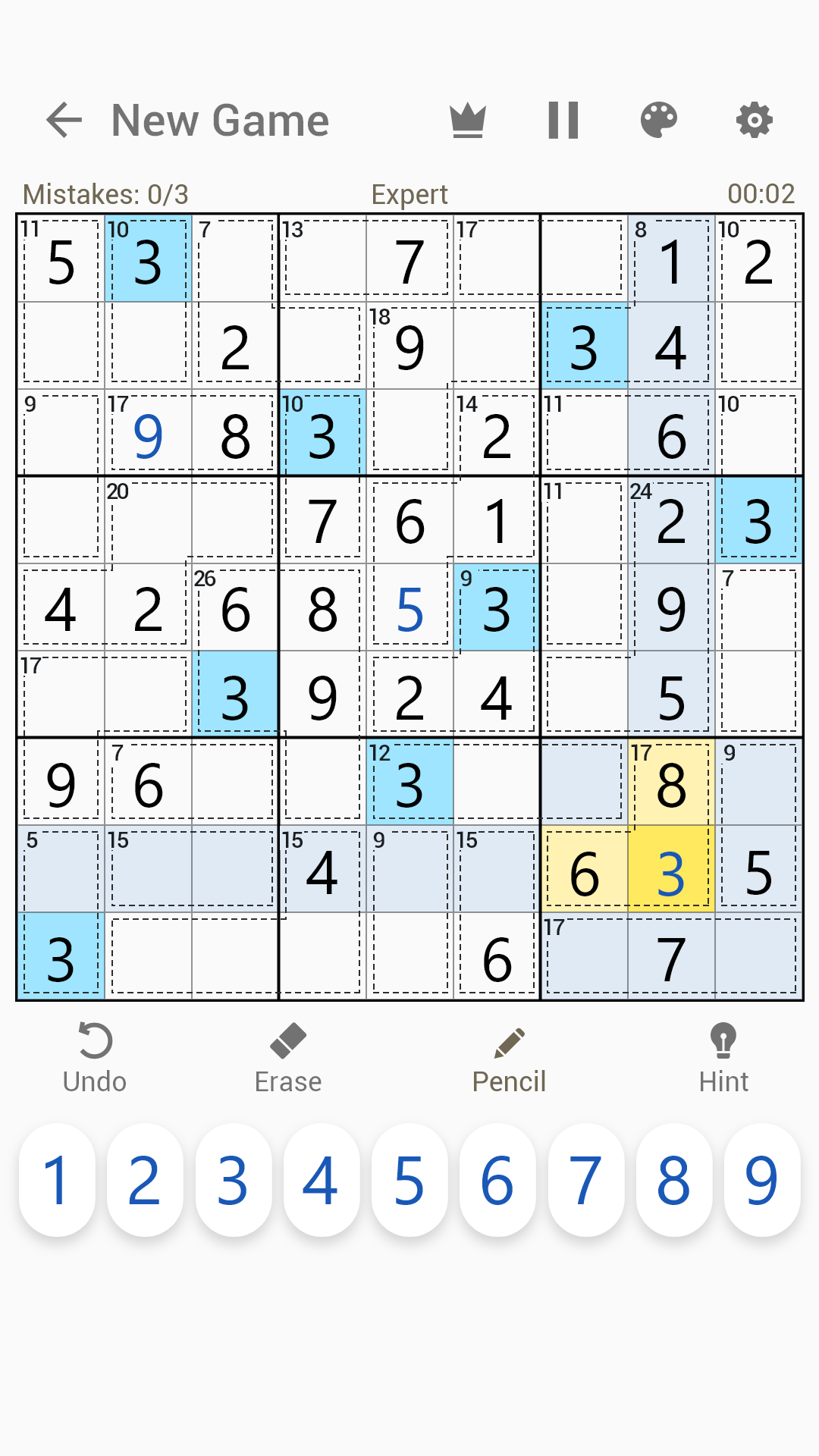 اسکرین شات 3 بازی Killer Sudoku - Sudoku Puzzles