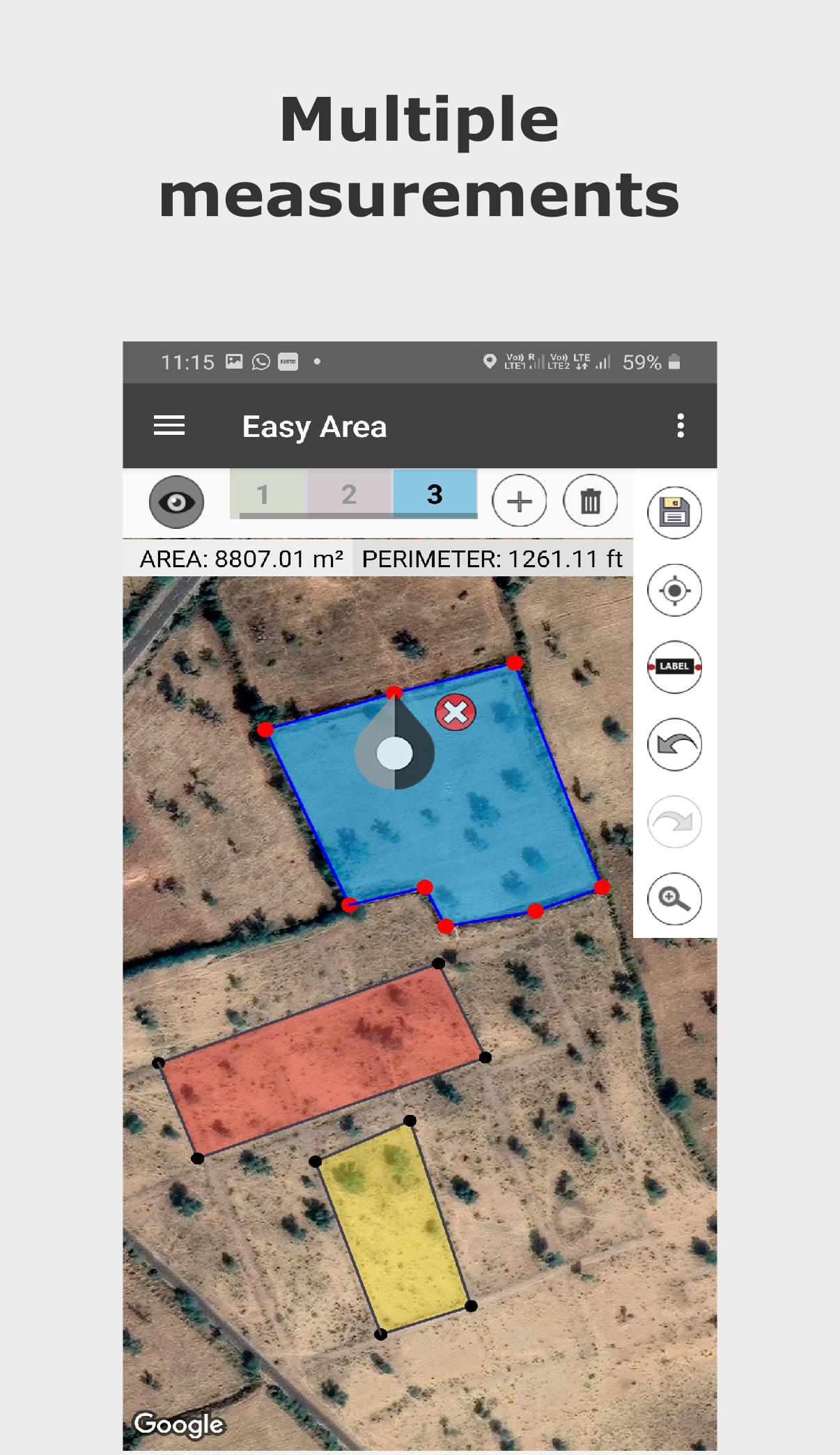 اسکرین شات 6 برنامه Easy Area : Land Area Measure