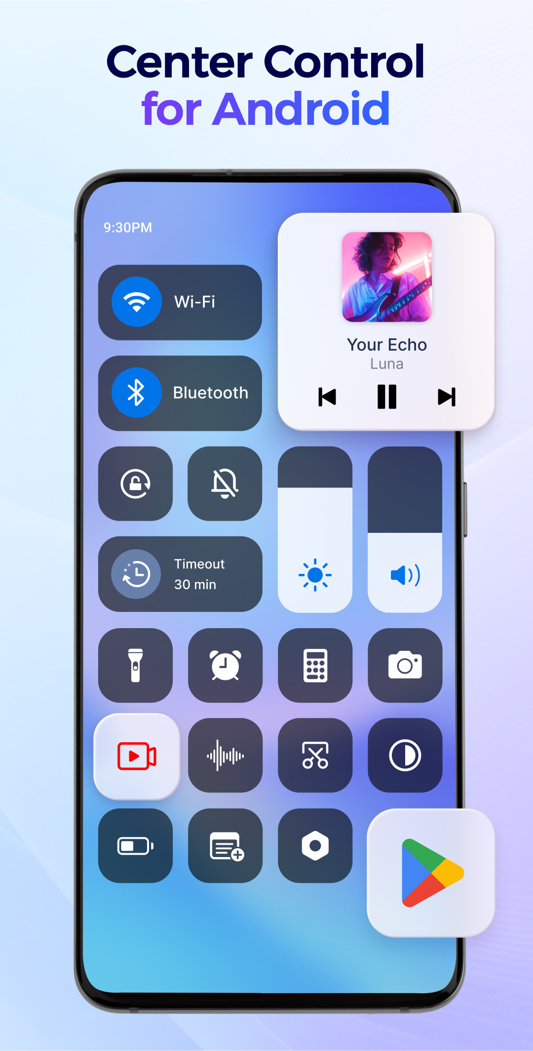 اسکرین شات 1 برنامه Center Control - Stable & Easy