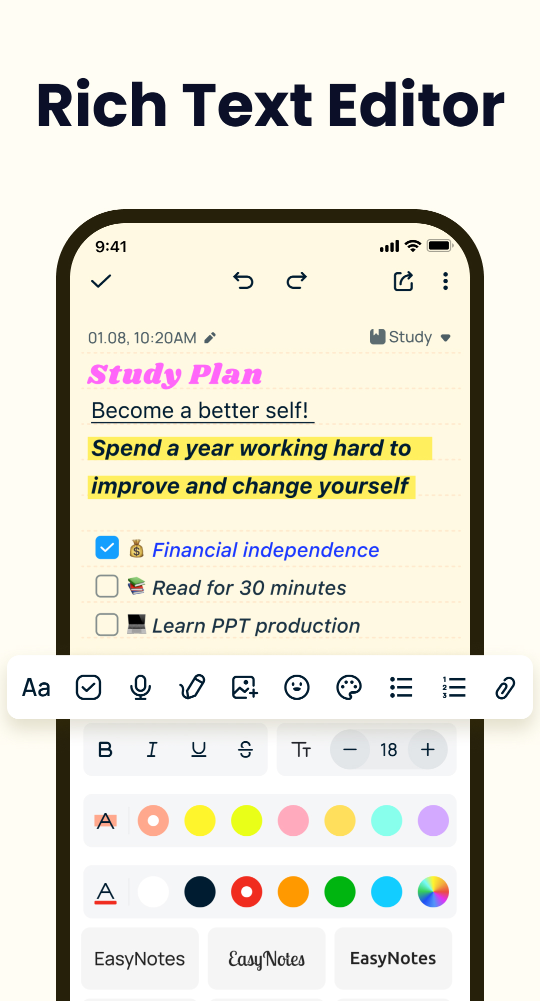 اسکرین شات 4 برنامه Easy Notes - Note Taking Apps