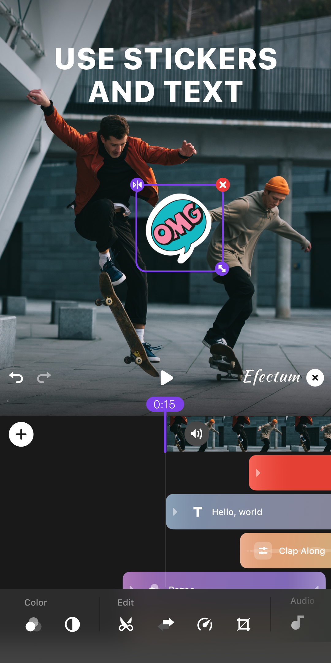 اسکرین شات 4 برنامه Efectum – Video Editor and Maker with Slow Motion