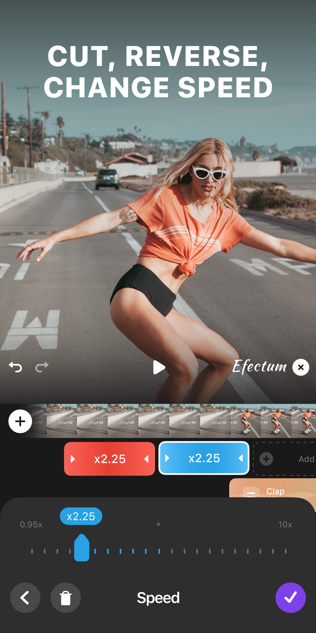 اسکرین شات 2 برنامه Efectum – Video Editor and Maker with Slow Motion