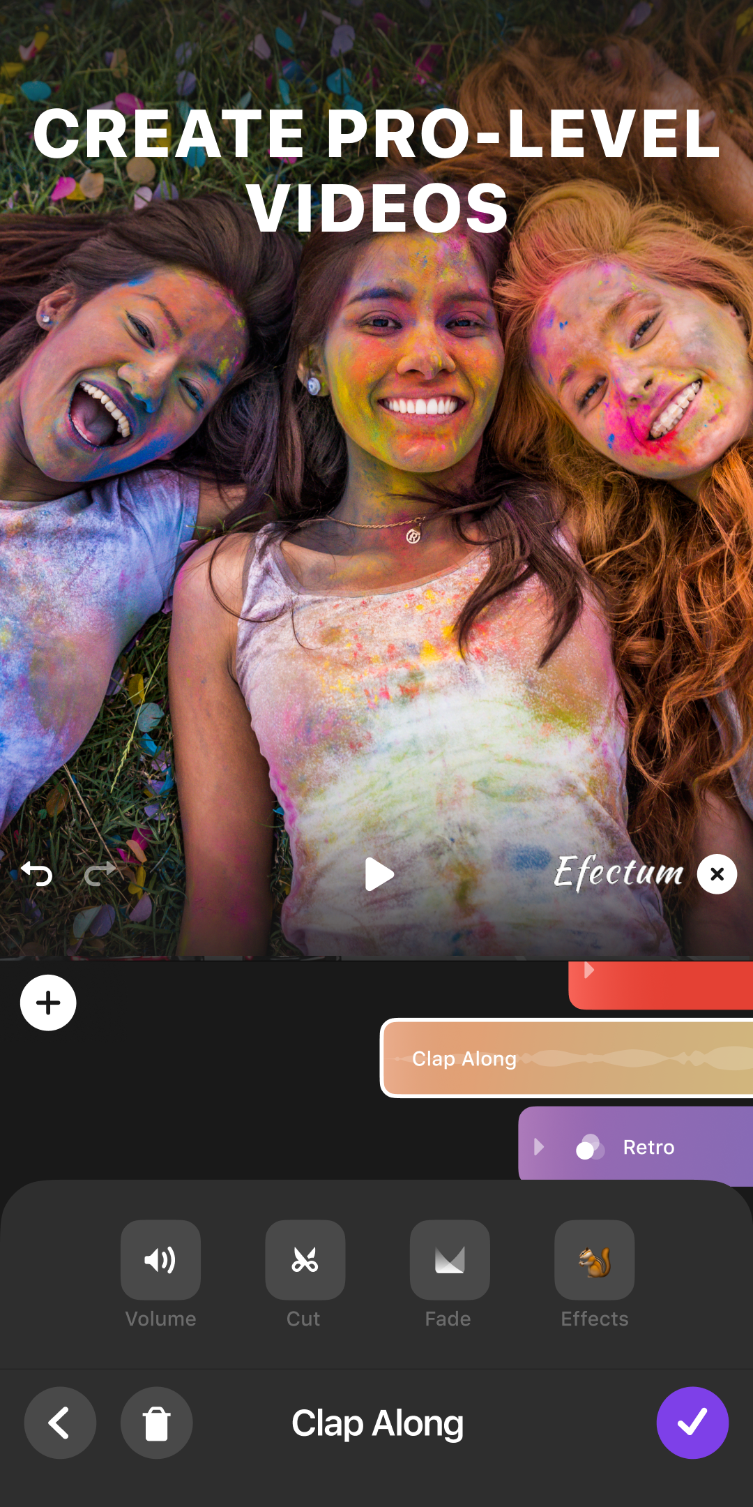 اسکرین شات 1 برنامه Efectum – Video Editor and Maker with Slow Motion