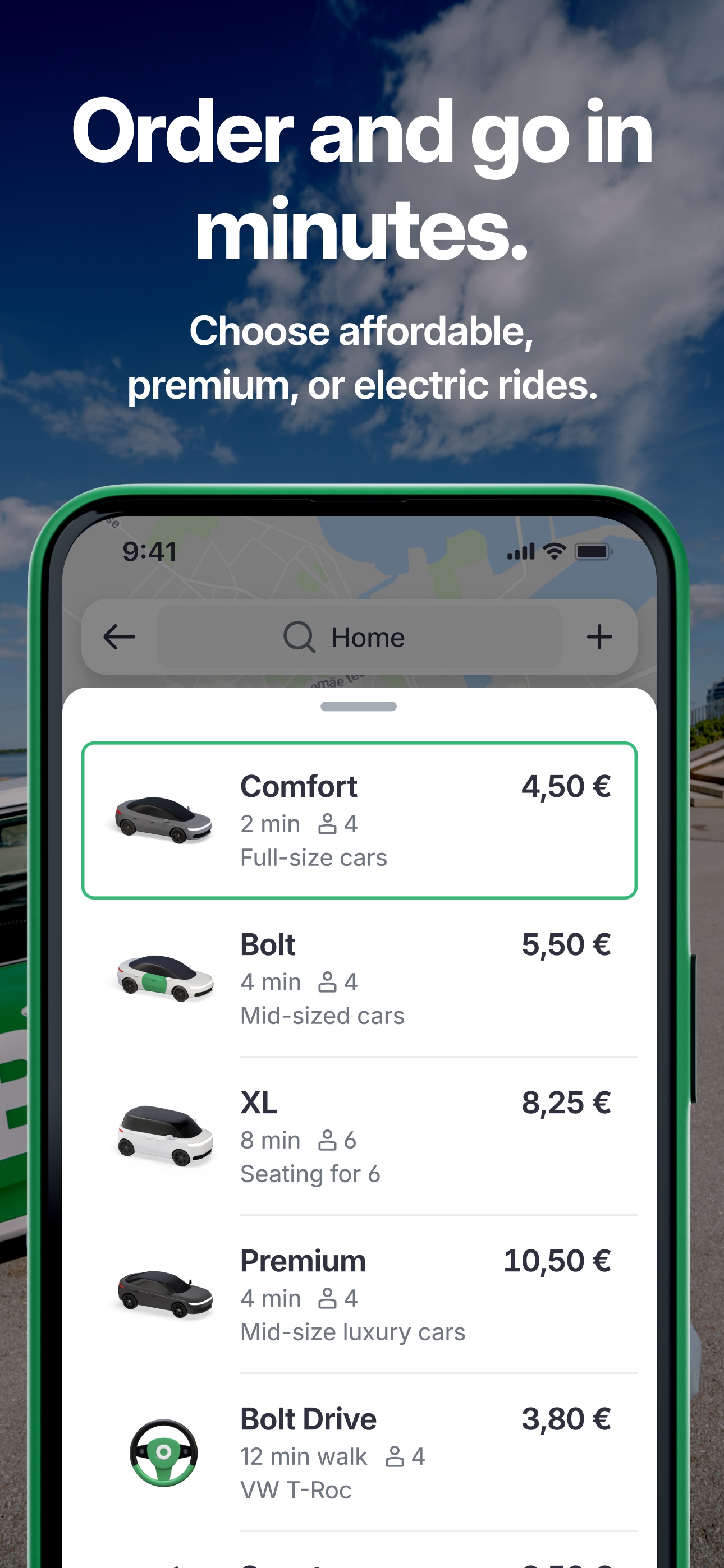 اسکرین شات 2 برنامه Bolt: Request a Ride