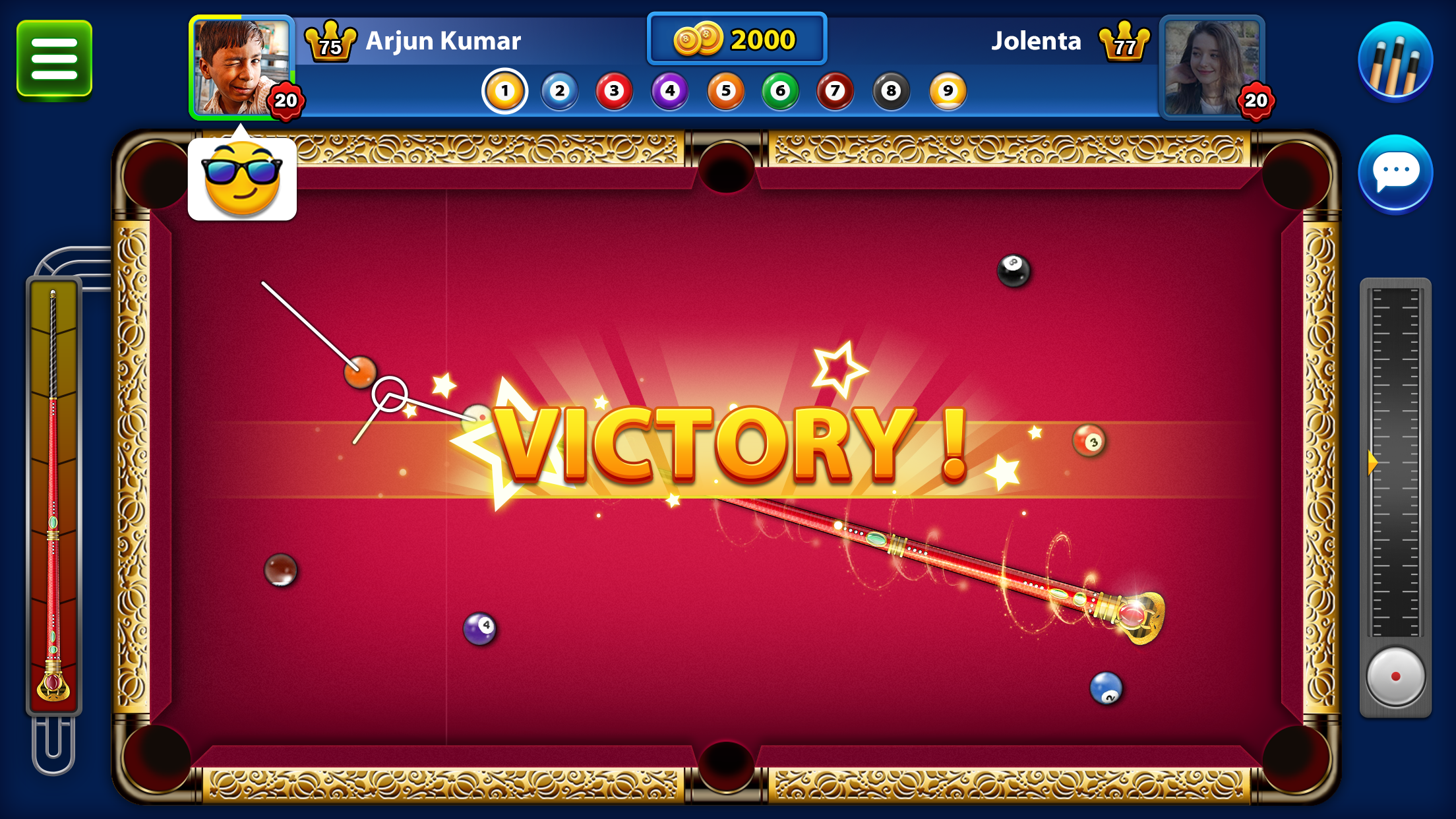 اسکرین شات 2 بازی 8 Ball & 9 Ball Billiards Pool
