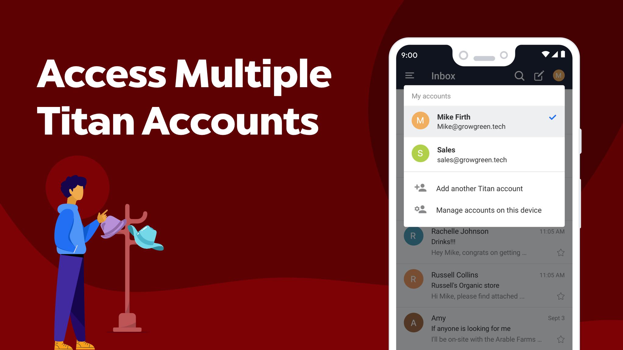 اسکرین شات 6 برنامه Titan Email & Calendar