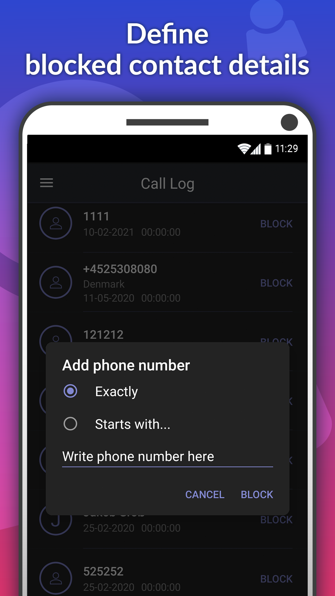 اسکرین شات برنامه Call Blocker 4