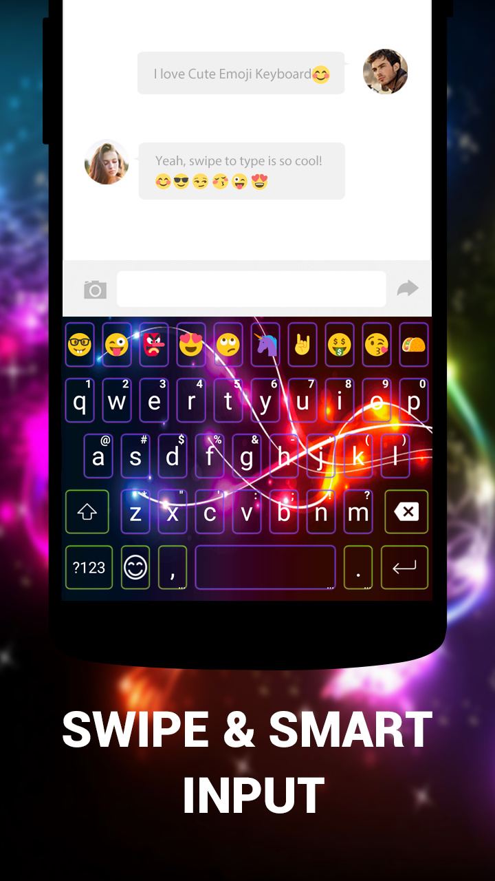 اسکرین شات 4 برنامه Emoji Keyboard Cute Emoticons