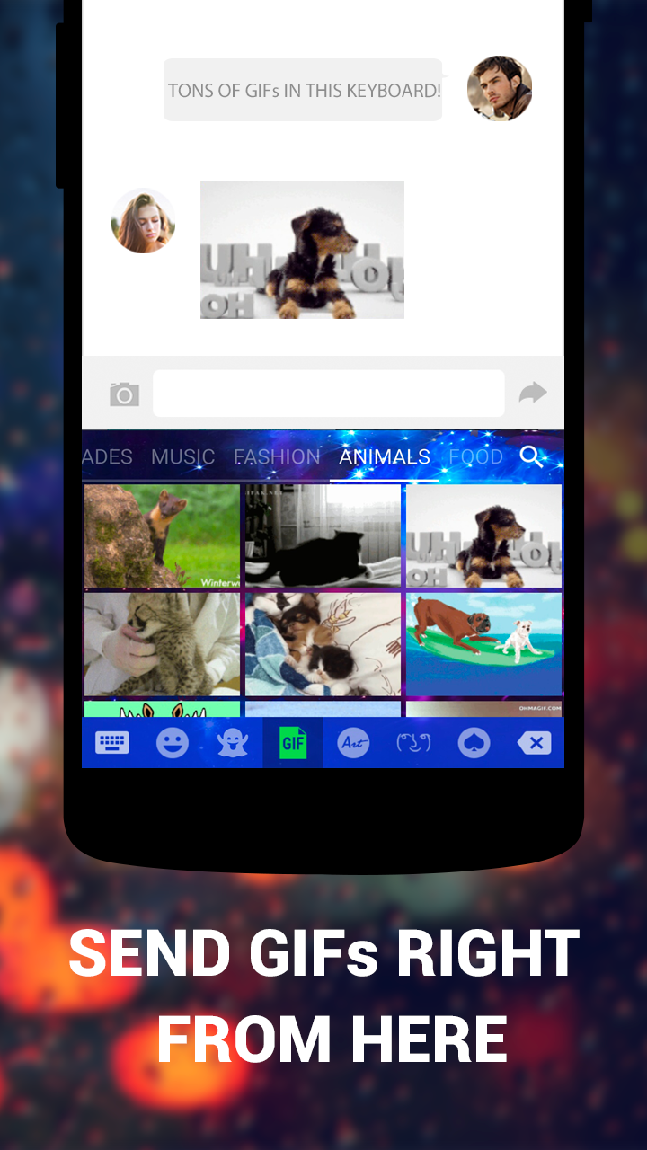 اسکرین شات 3 برنامه Emoji Keyboard Cute Emoticons