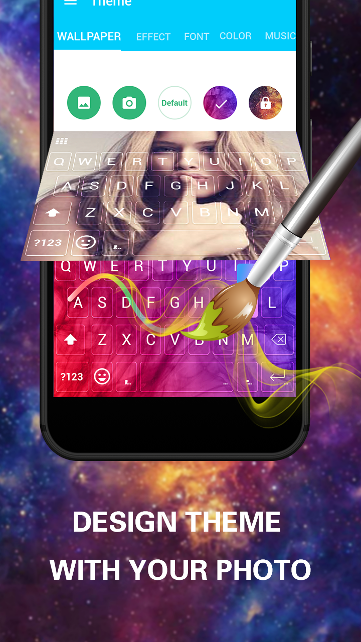 اسکرین شات 1 برنامه Emoji Keyboard Cute Emoticons
