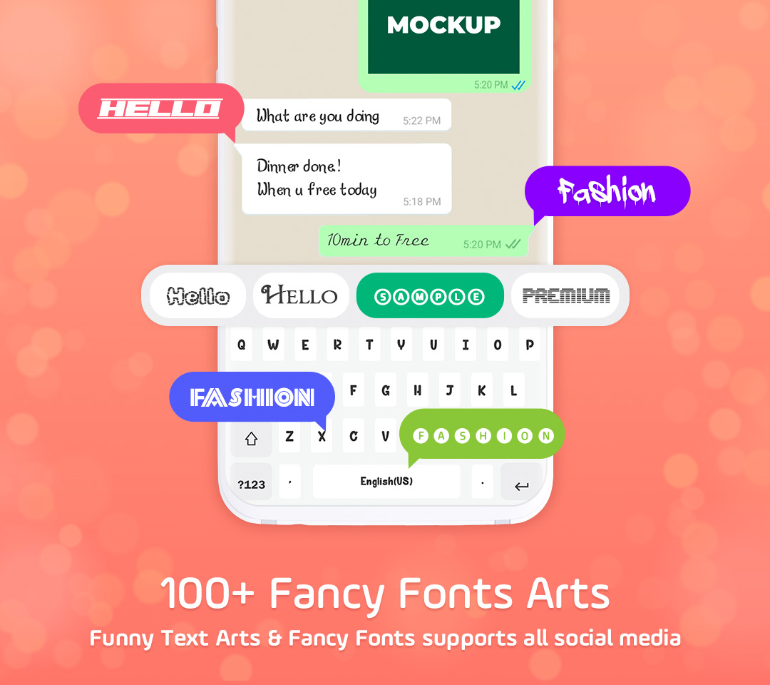 اسکرین شات 5 برنامه Emojikey: Emoji Keyboard Fonts