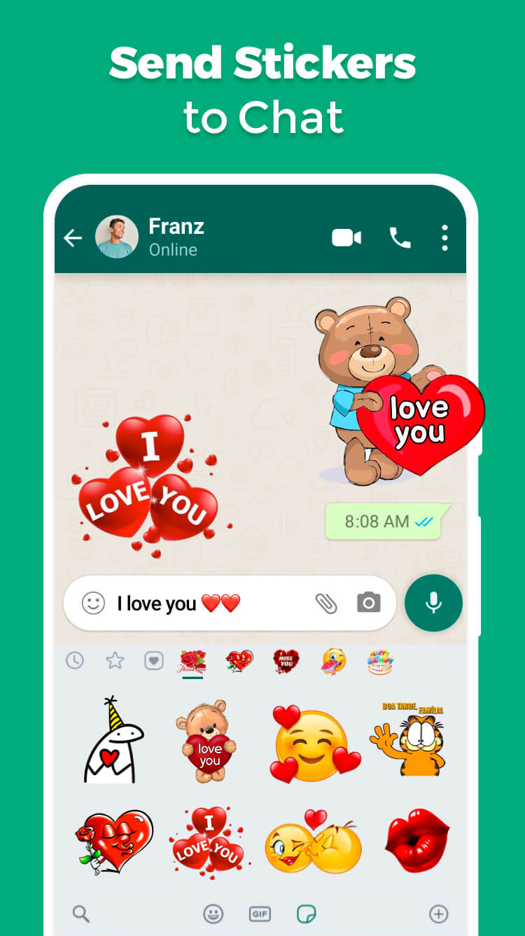 اسکرین شات 2 برنامه GIF Sticker & WAsticker
