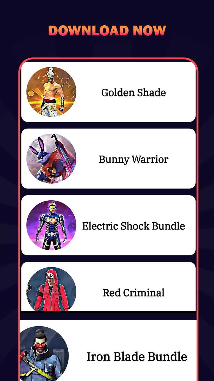 اسکرین شات 2 برنامه Rare Emote Bundle FF Skin Tool