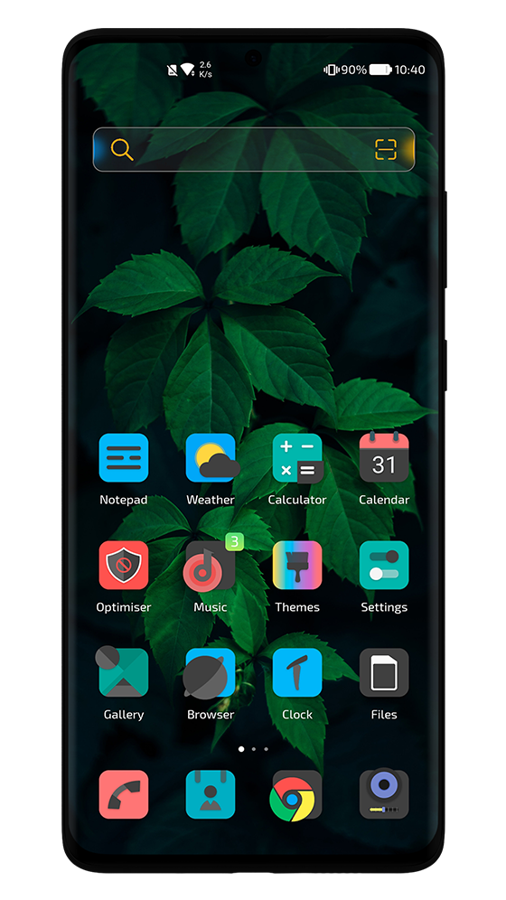 اسکرین شات 2 برنامه Dark Minimal EMUI 10/11 Theme
