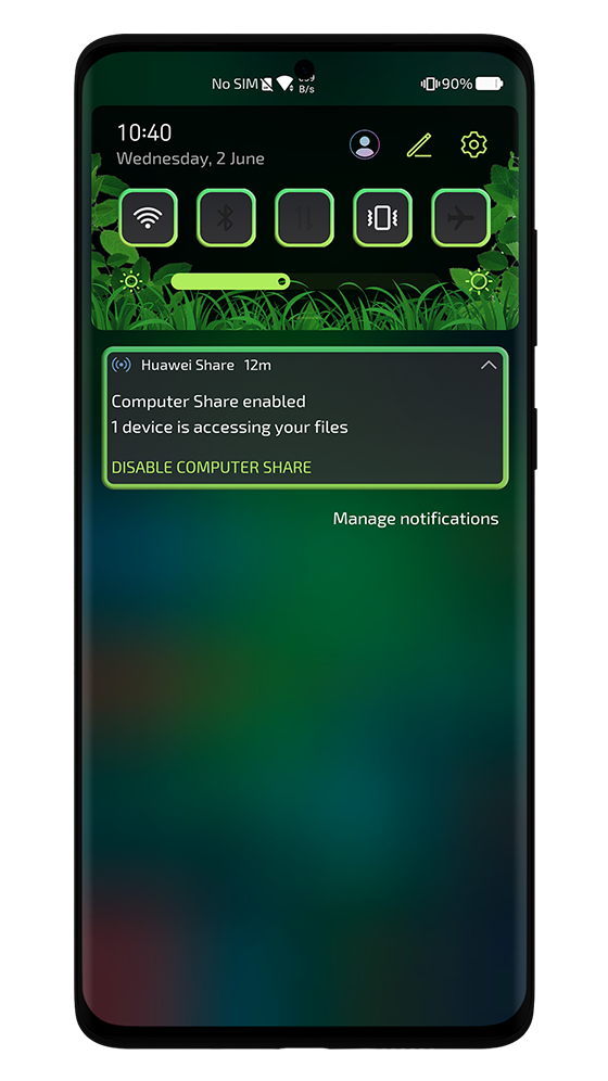 اسکرین شات 4 برنامه Dark Minimal EMUI 10/11 Theme