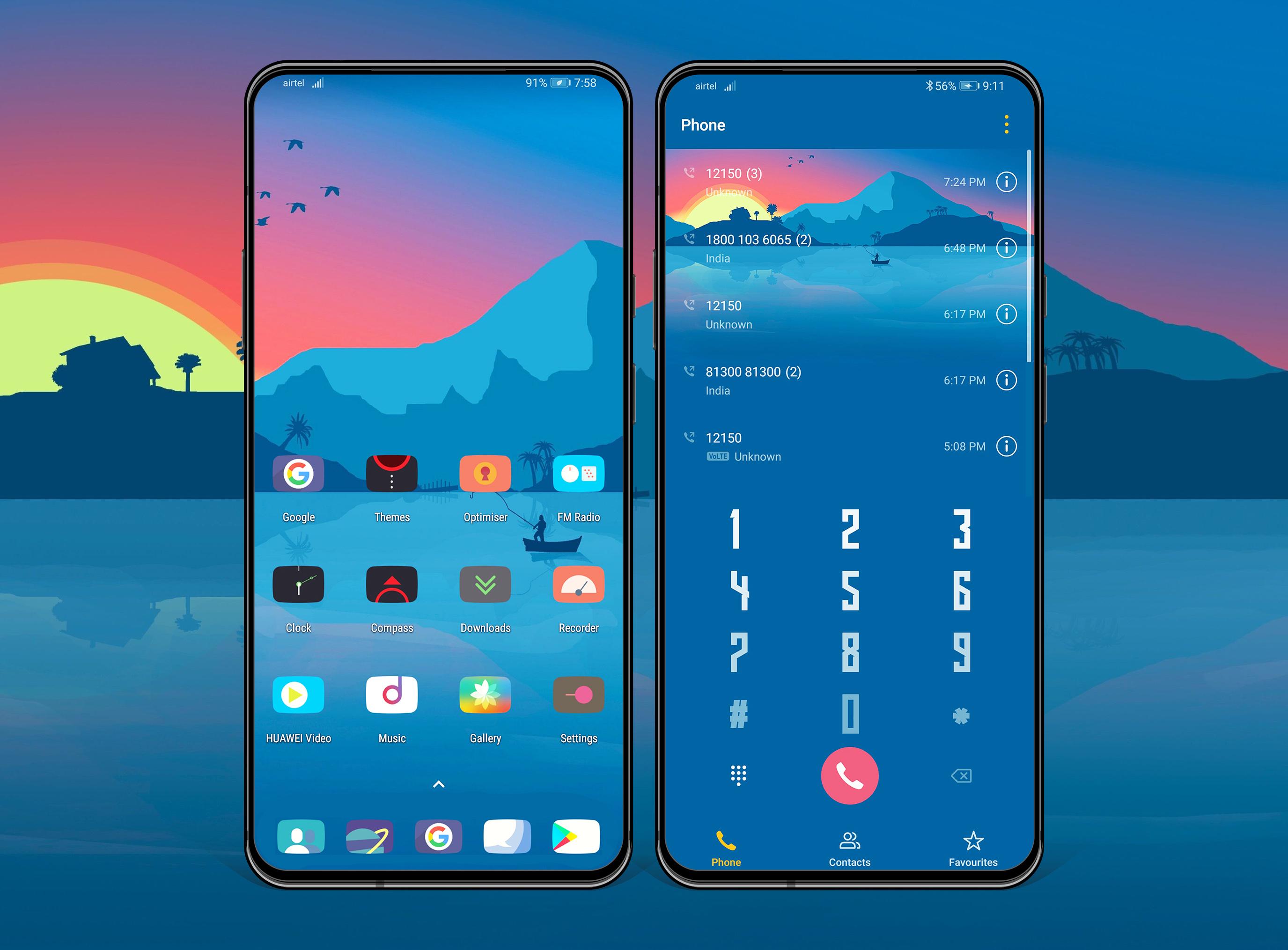 اسکرین شات 4 برنامه Morning Breeze EMUI 10/9 Theme