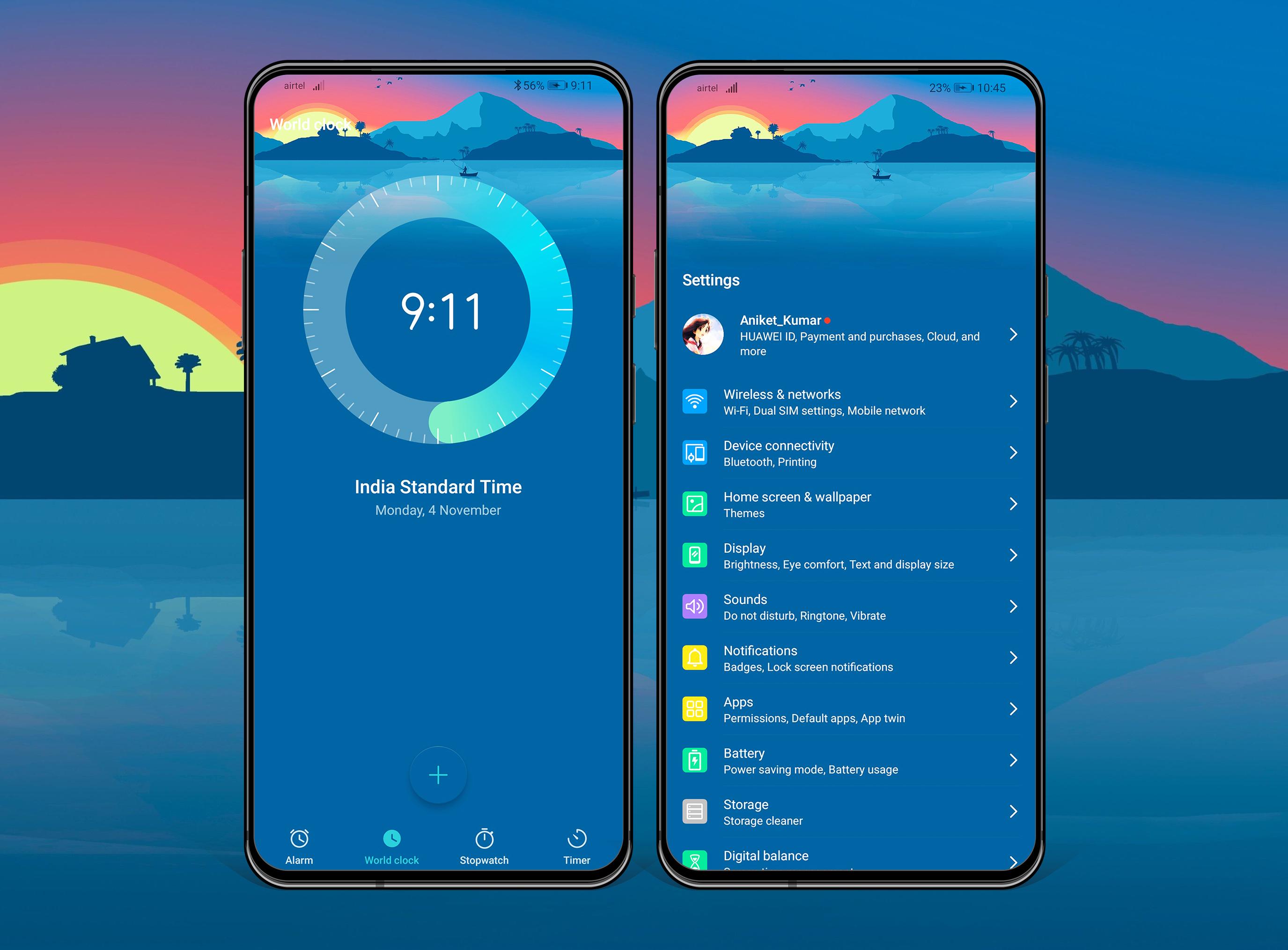اسکرین شات 5 برنامه Morning Breeze EMUI 10/9 Theme